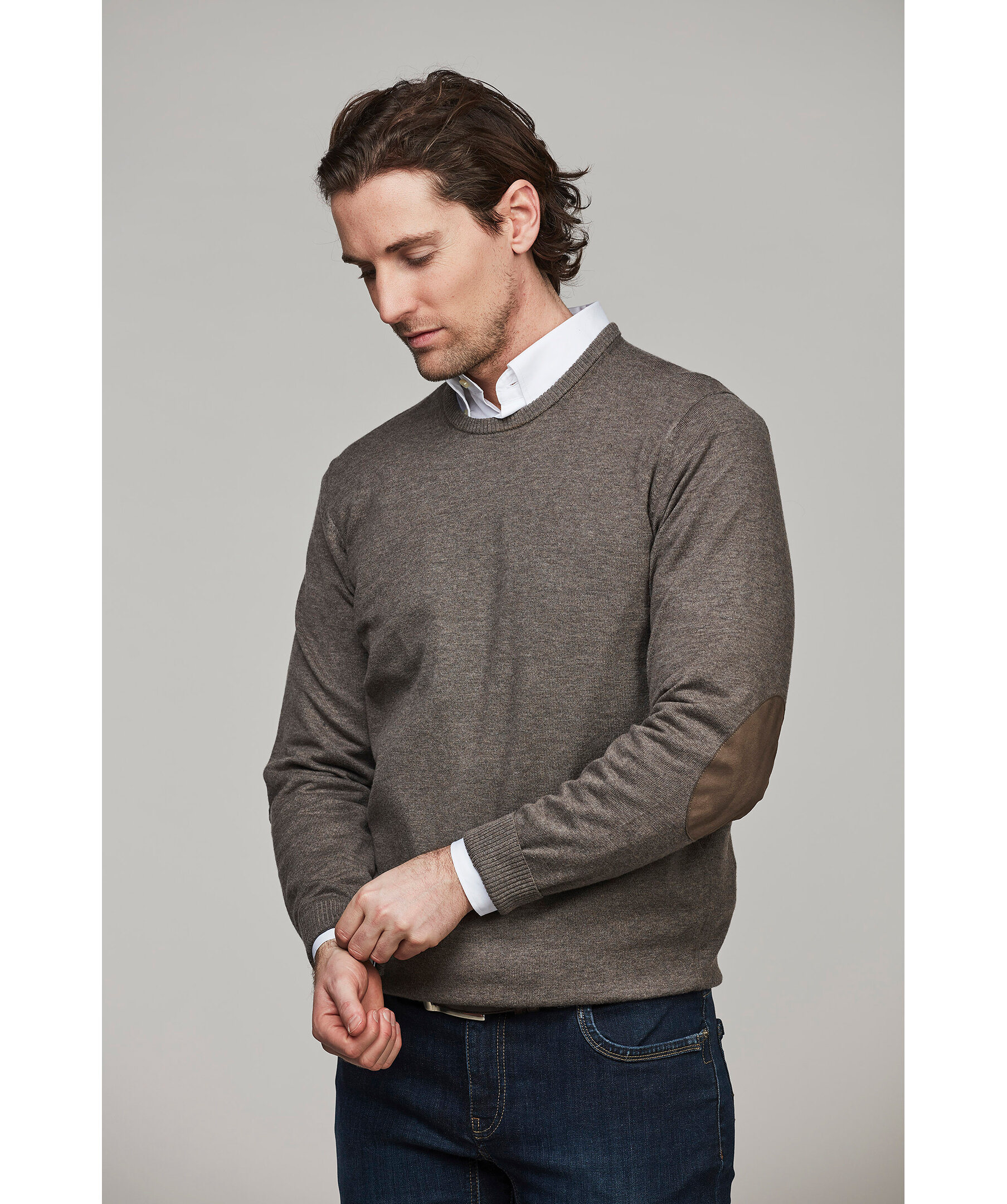 Crew Neck Patch Sweater 2