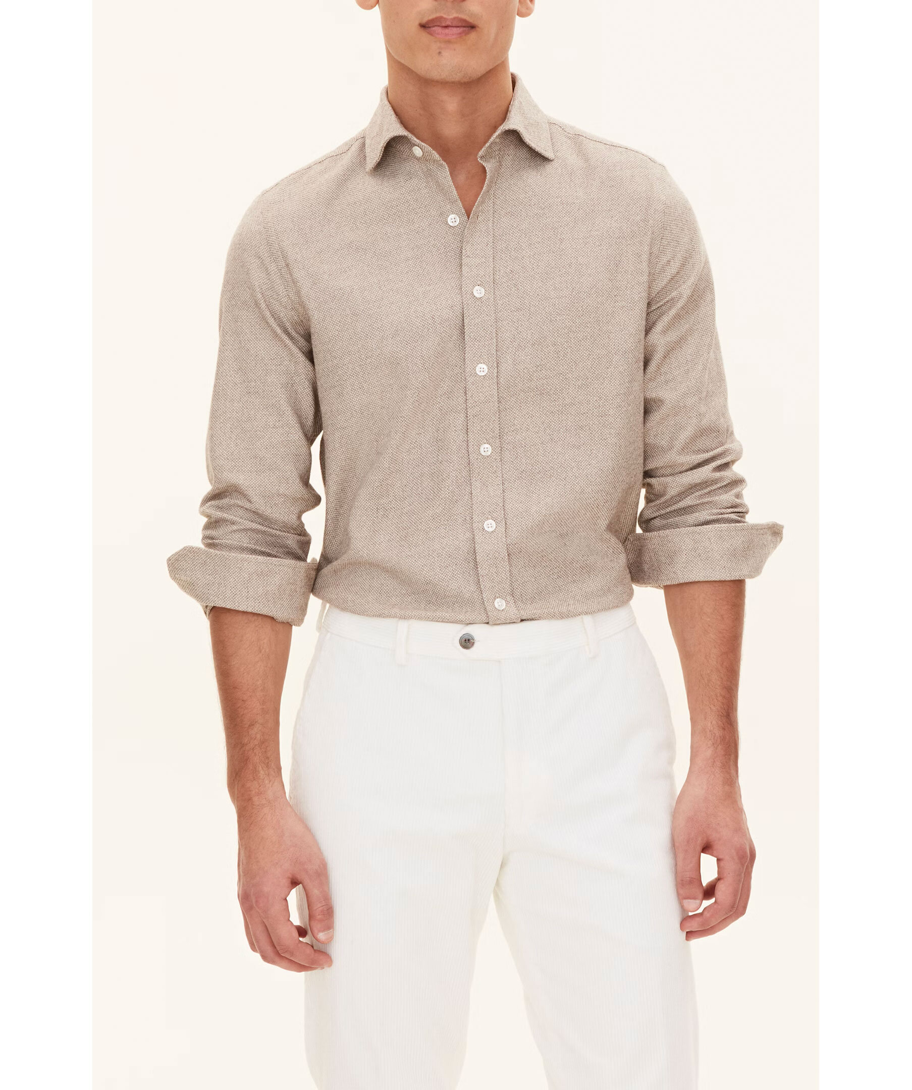 Slim Fit Mouline Shirt 1