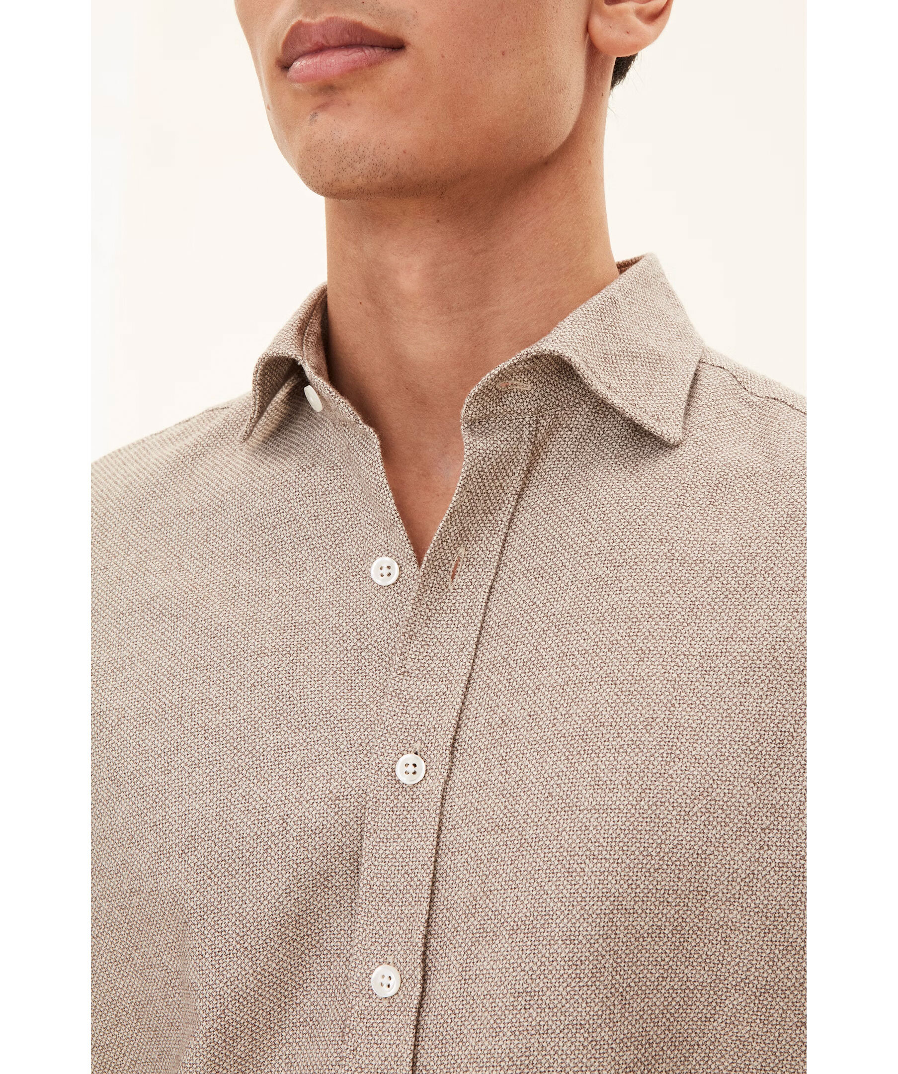 Slim Fit Mouline Shirt 2