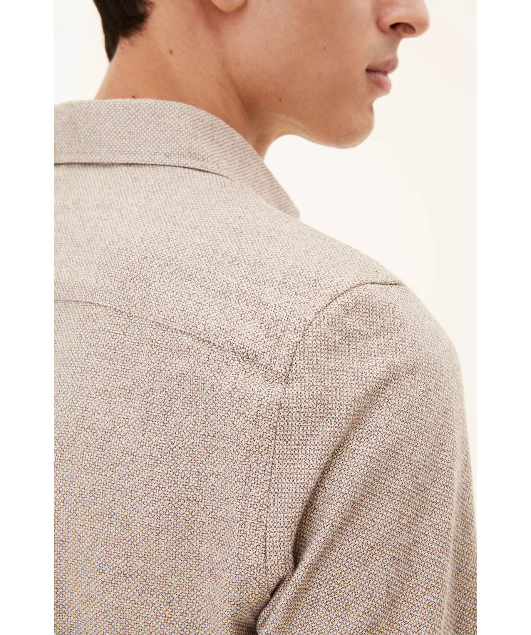 Slim Fit Mouline Shirt 4