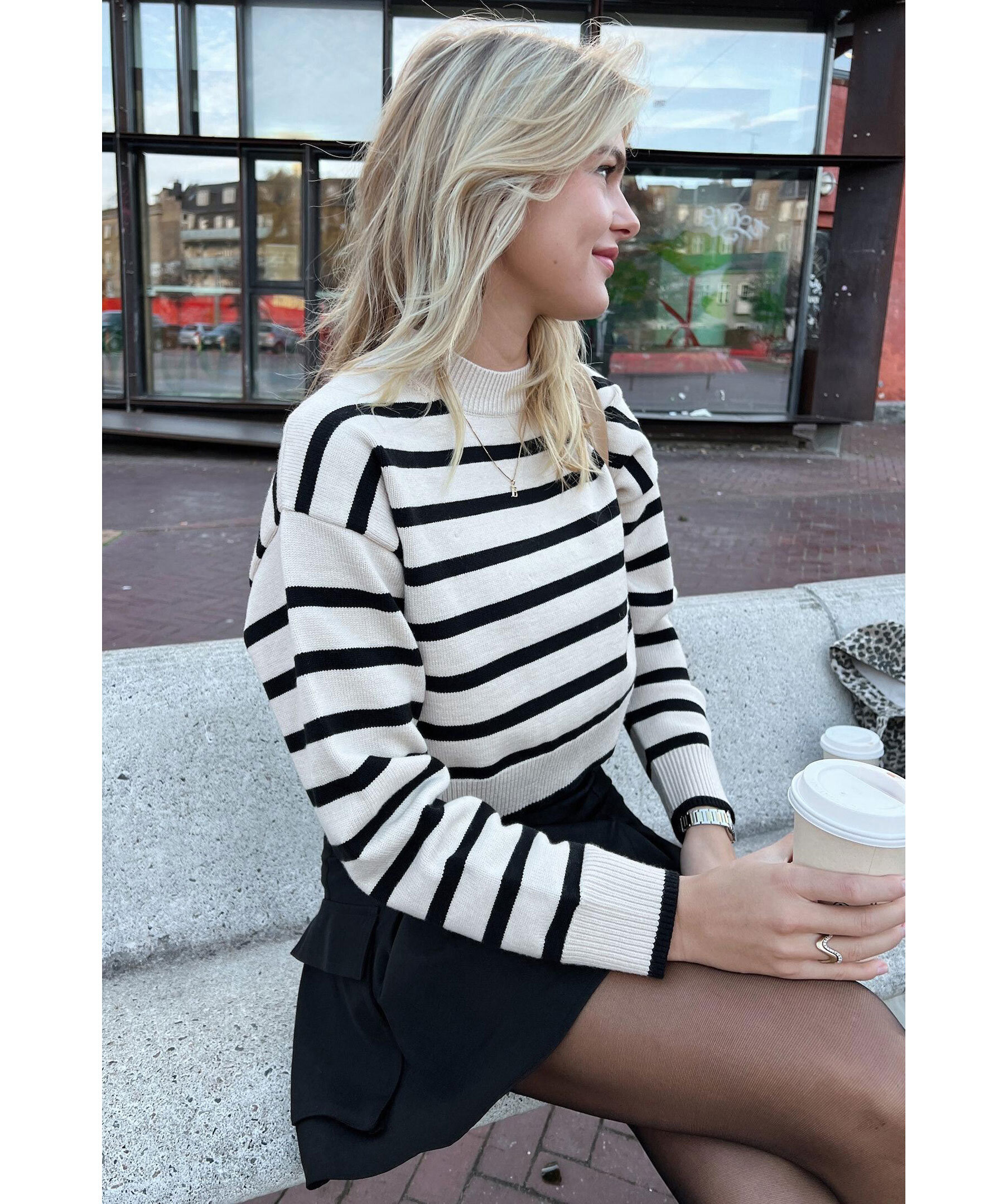 Rebekka crop stripe knit 4