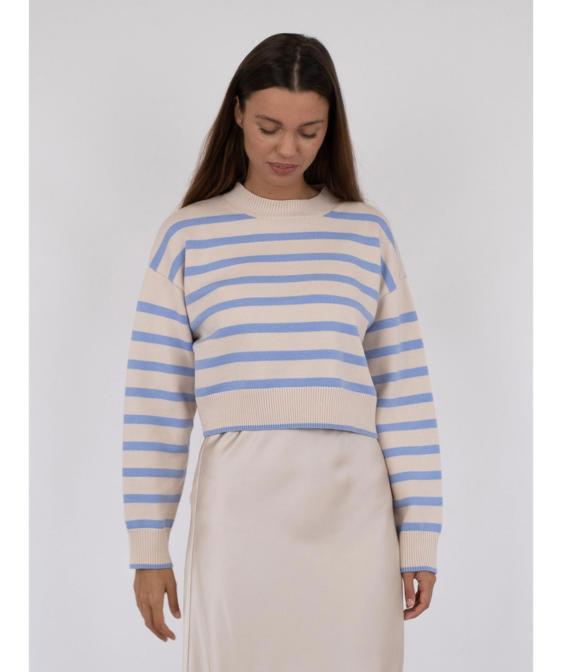 Rebekka crop stripe knit 1