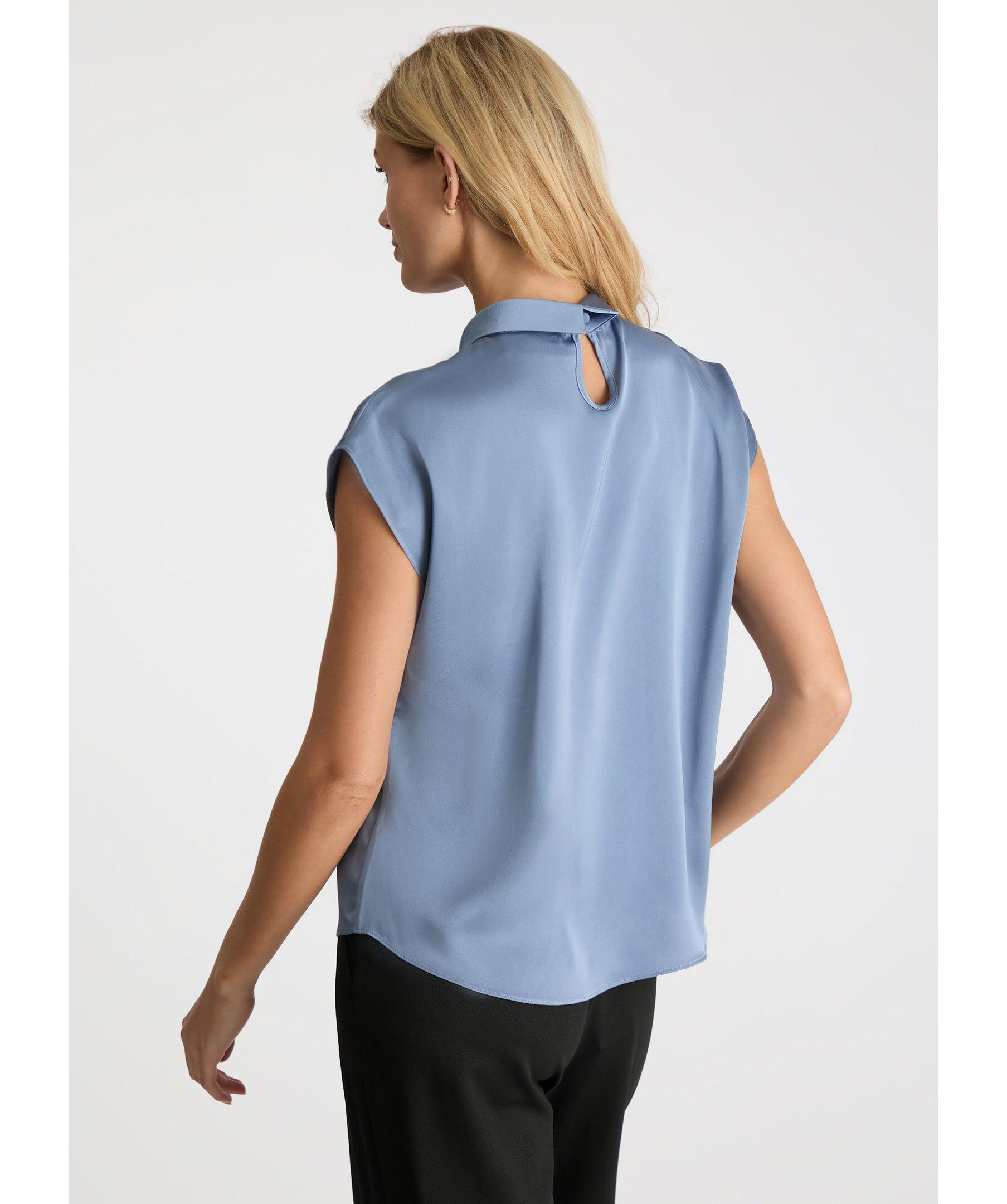 Fleur Drapy Satin Blouse 3