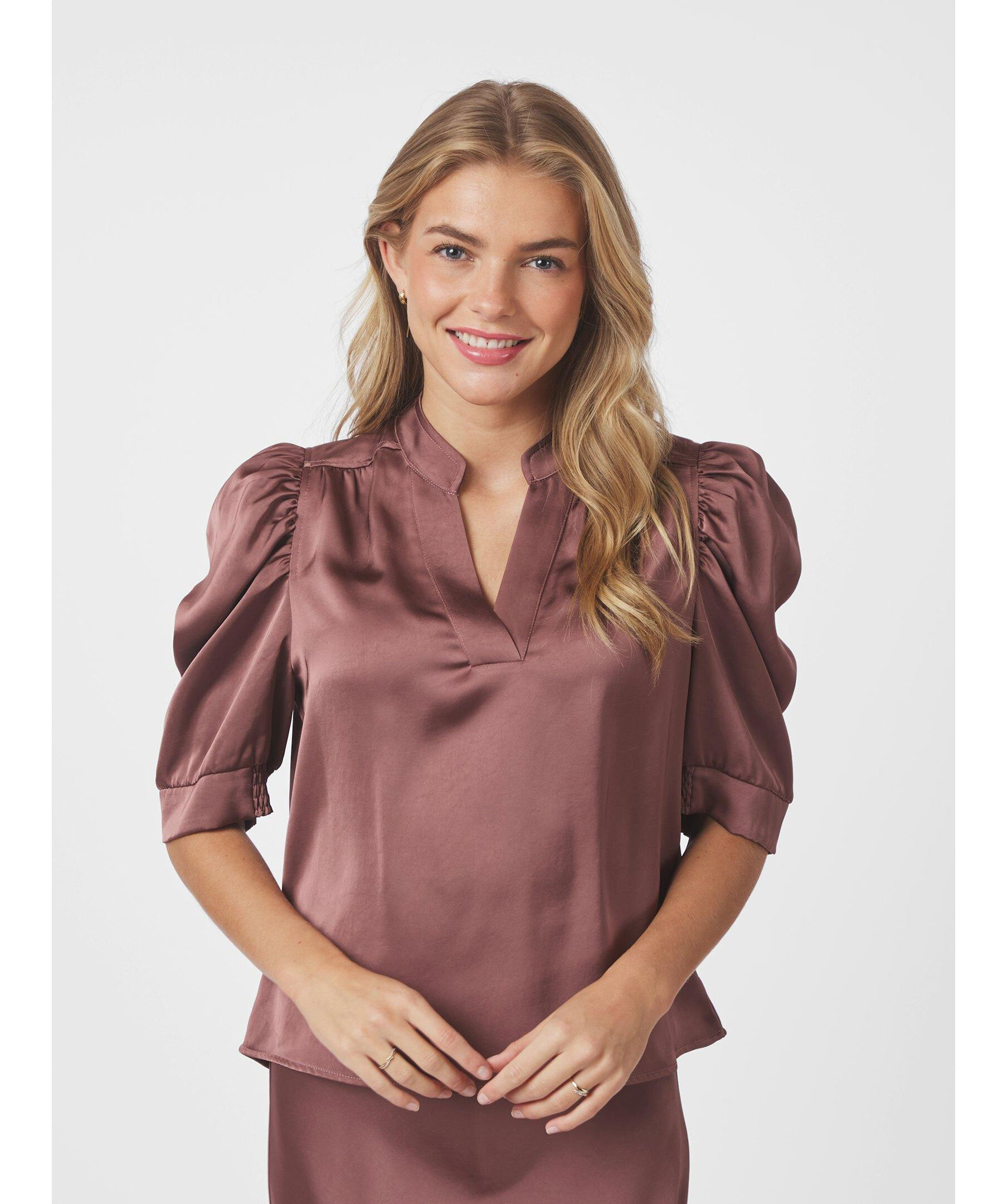 NEO NOIR Roella Sateen Blouse blusar dam – bild 8