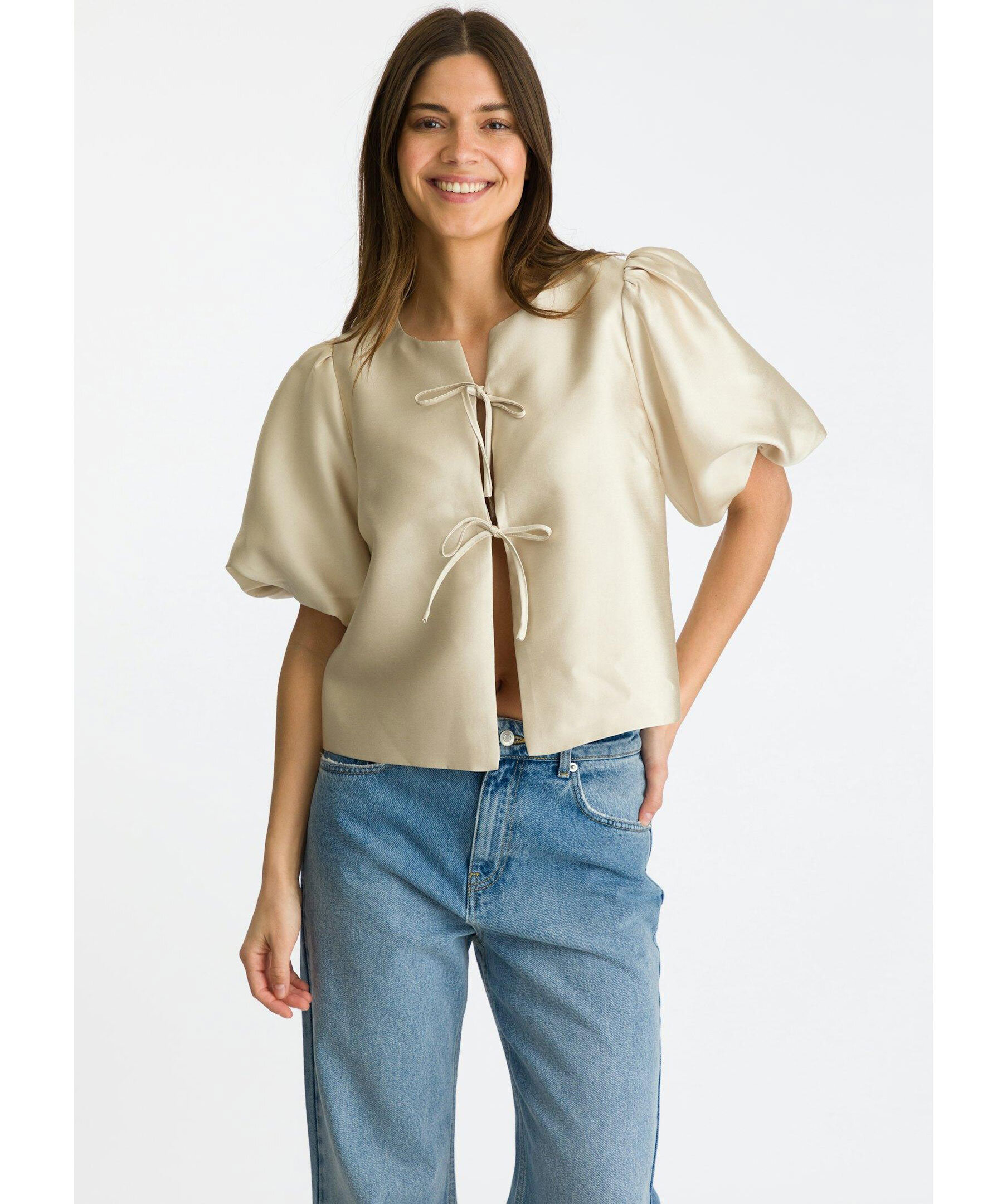 Aska dull satin blouse 1