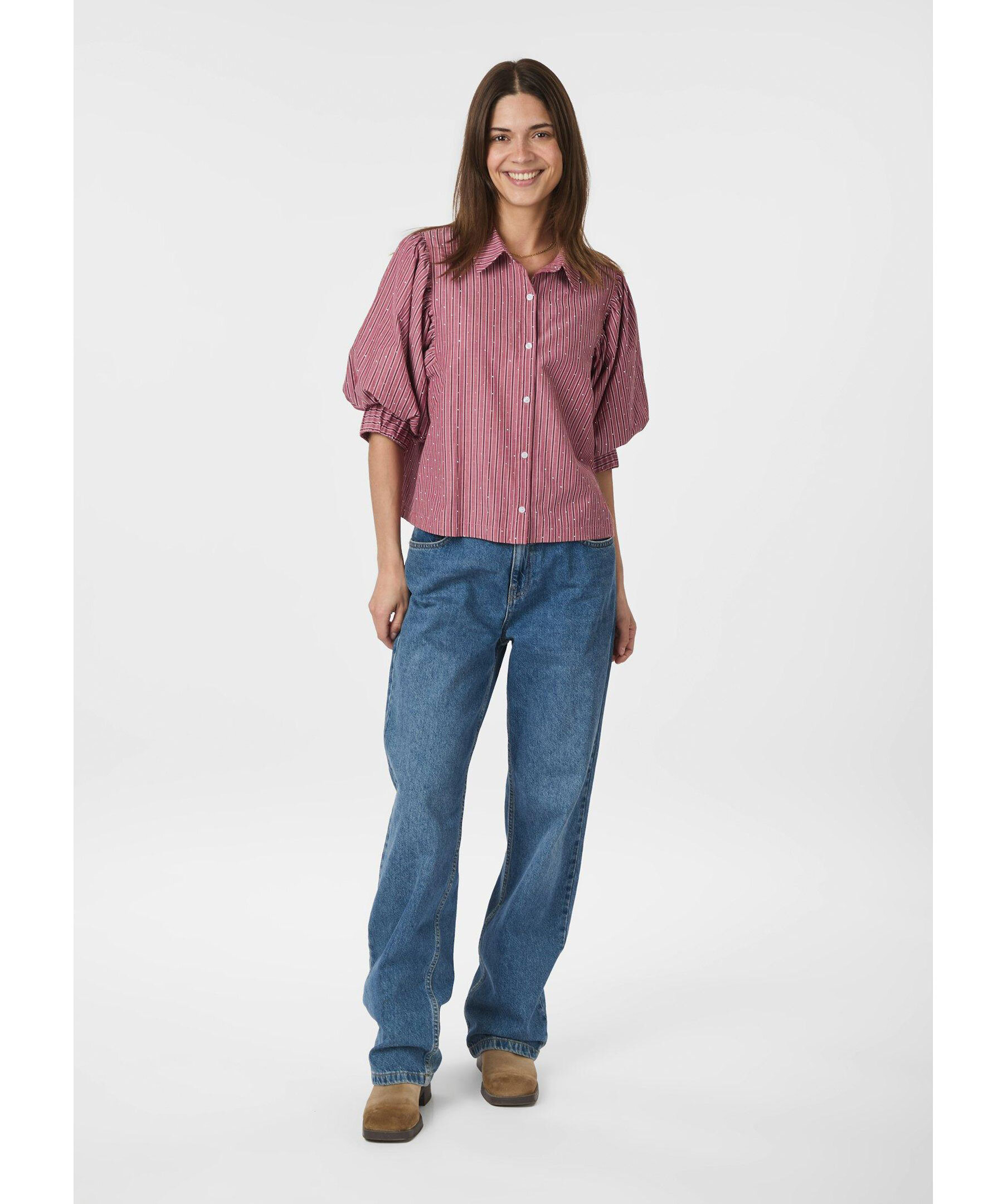 Etta Soft Stripe Stone Sh 4