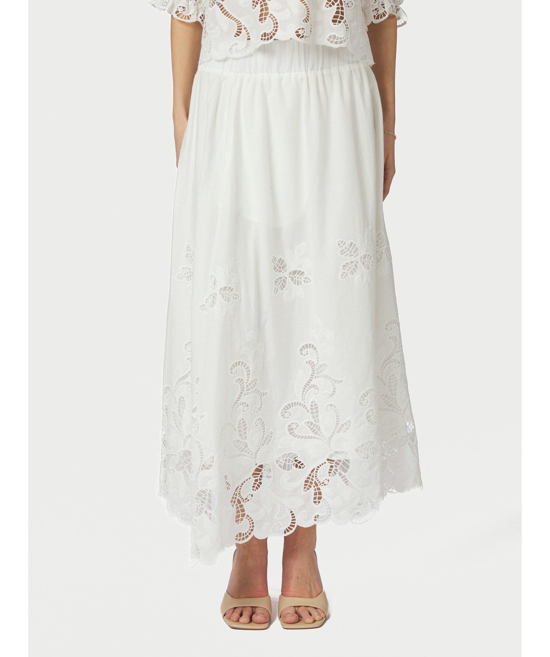 Yara Long Emb Skirt 3