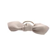 Leather bow big hair tie