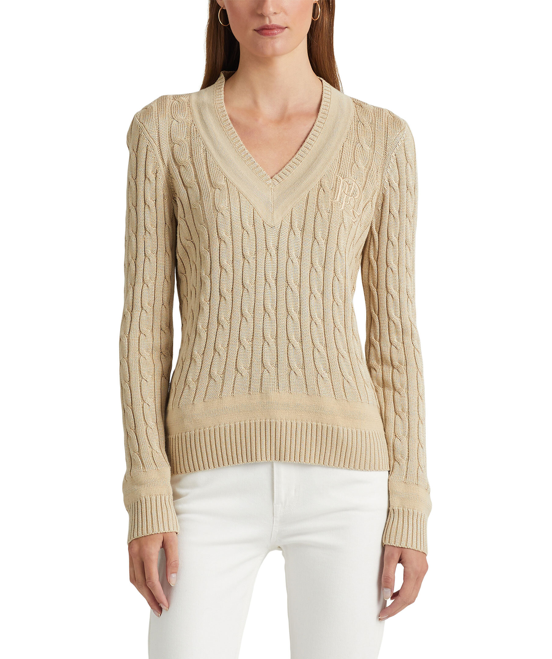 Meren V neck Cable Knit 1