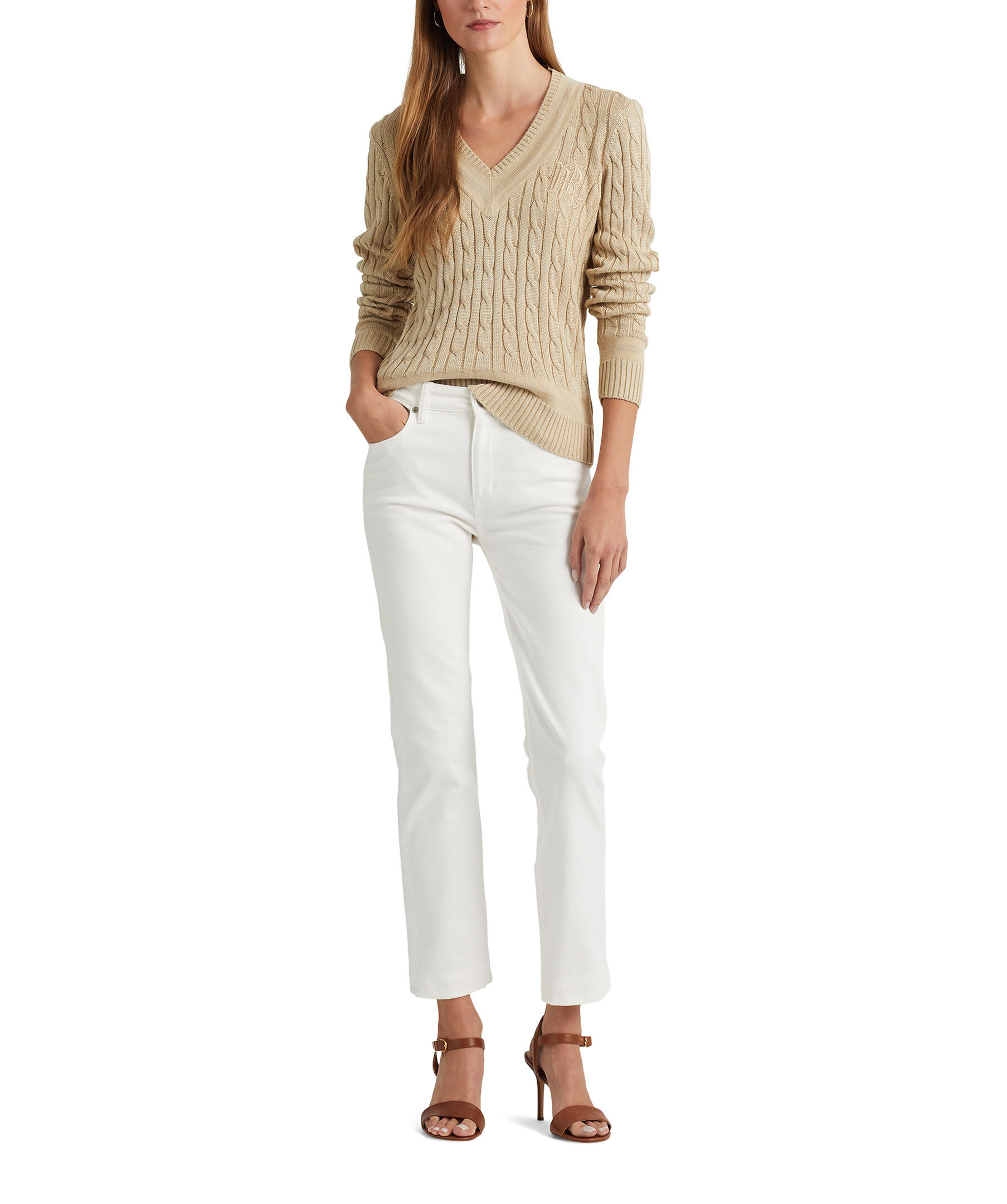 Meren V neck Cable Knit 3