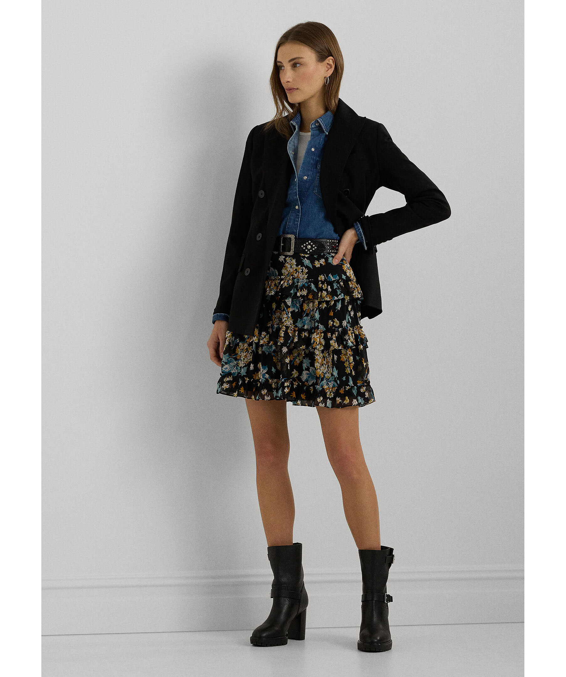 Lauren wstrn ls button fr 4