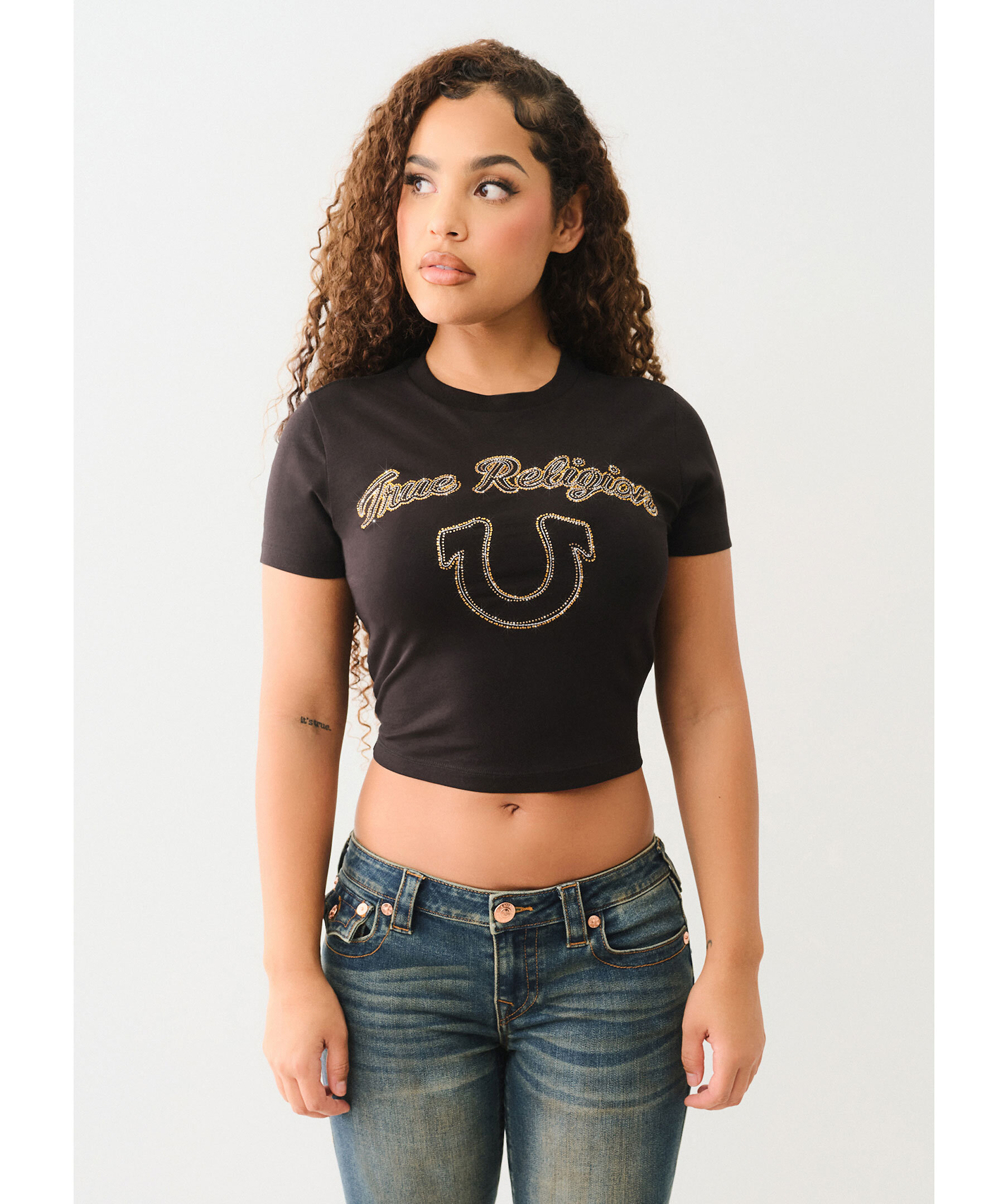 Arched Logo Crew Neck Tee 1