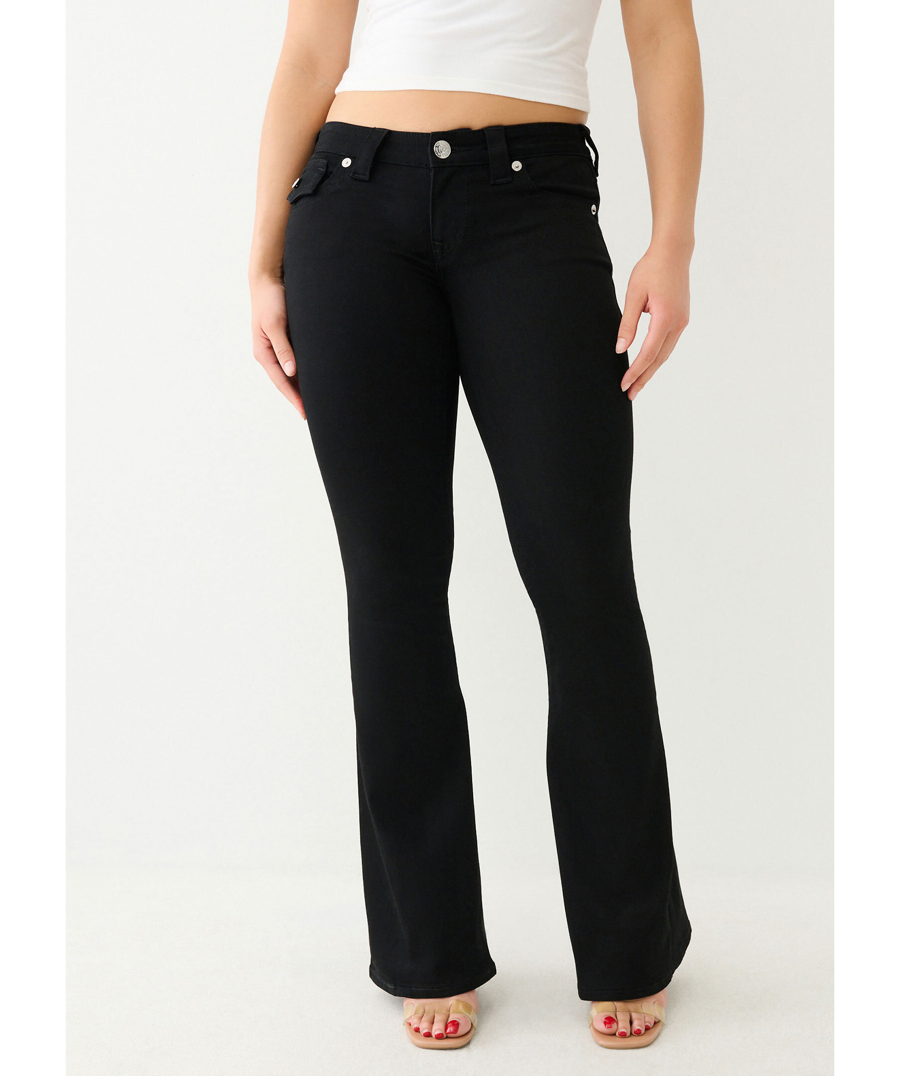 Produktfoto för True Religion Joey Low Rise Flare Black Body Rinse 29