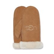 W Sheepskin Emb Mitten