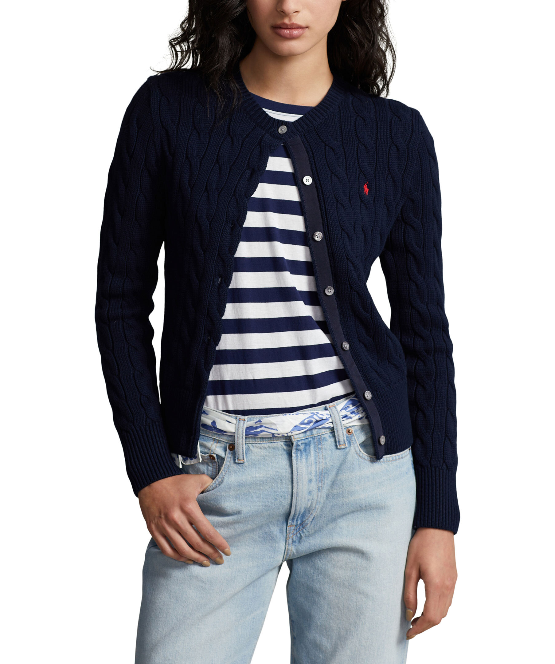 Cable knit cardigan deals