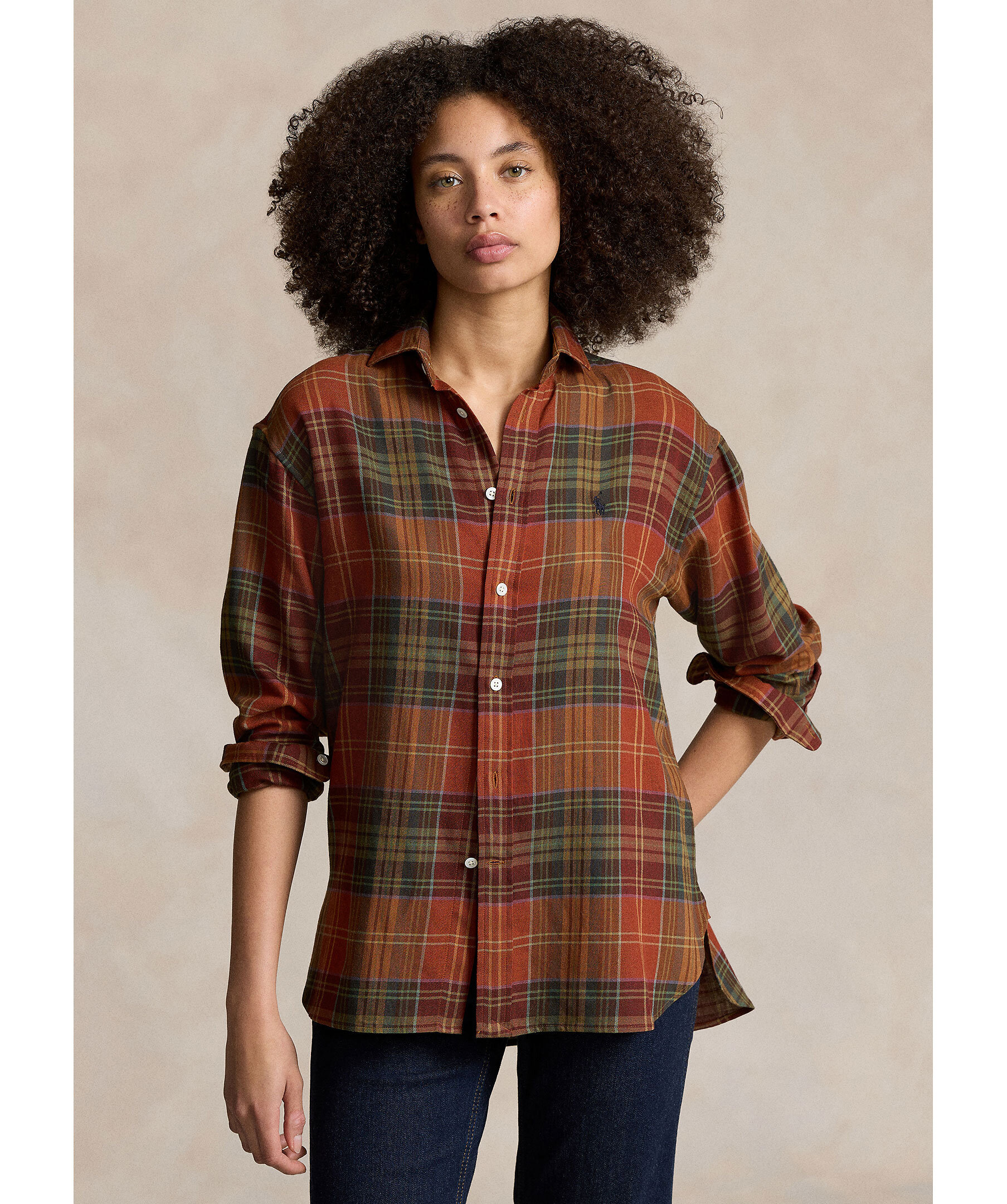 Long sleeve check shirt 1