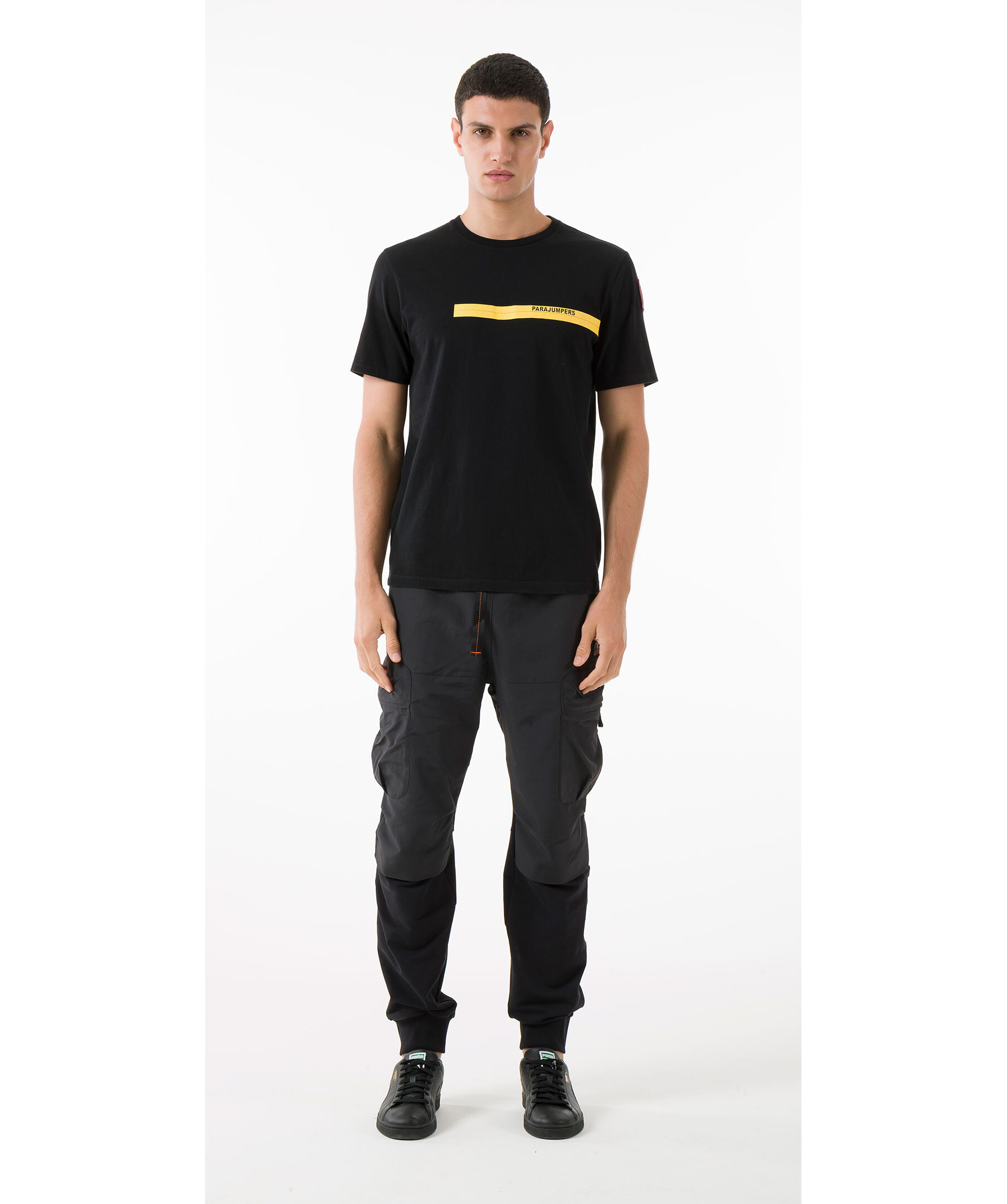 PARAJUMPERS| (TAPE TEE (24FW-PMTSIC03-541)) Handla Tape Tee, Svart hos Johnells.se | 23SMPMTEEIT01-541