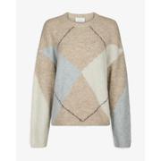 Inga check fluff knit