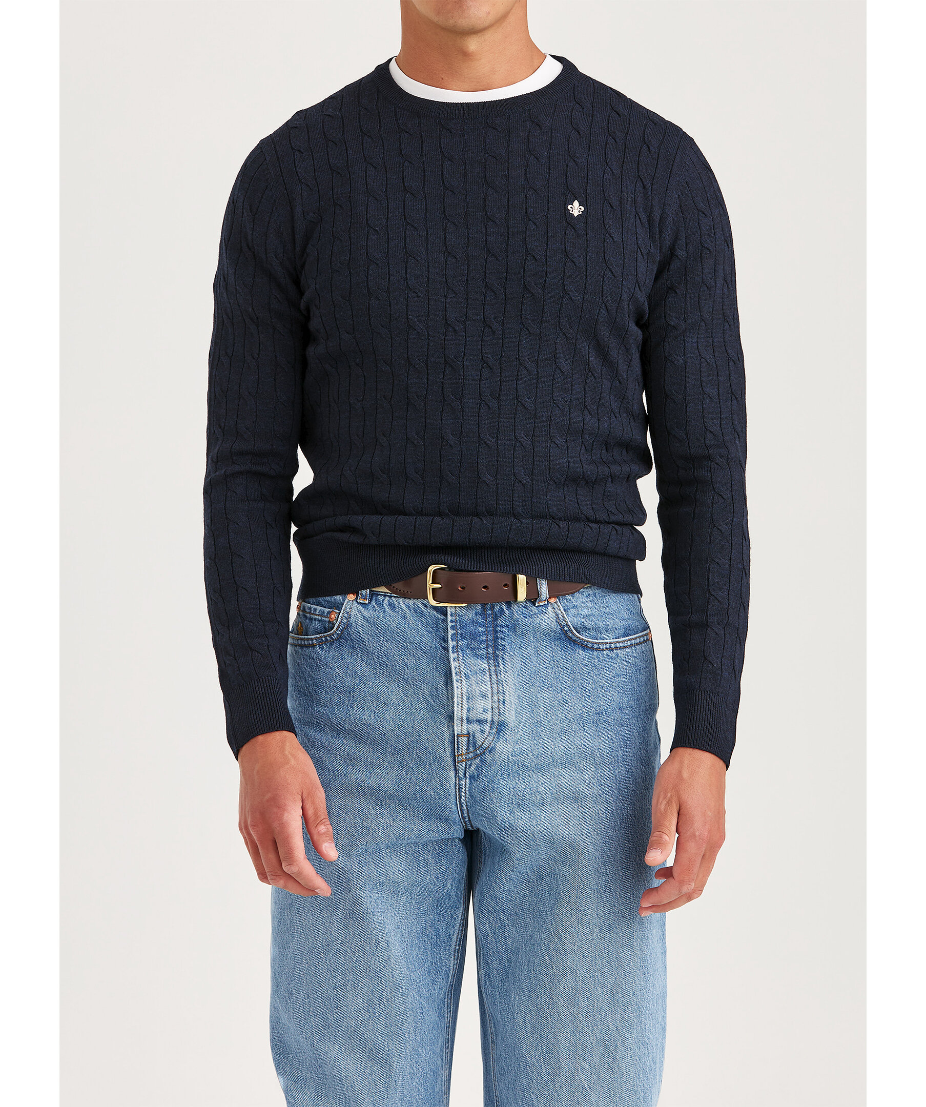 Merino cable oneck