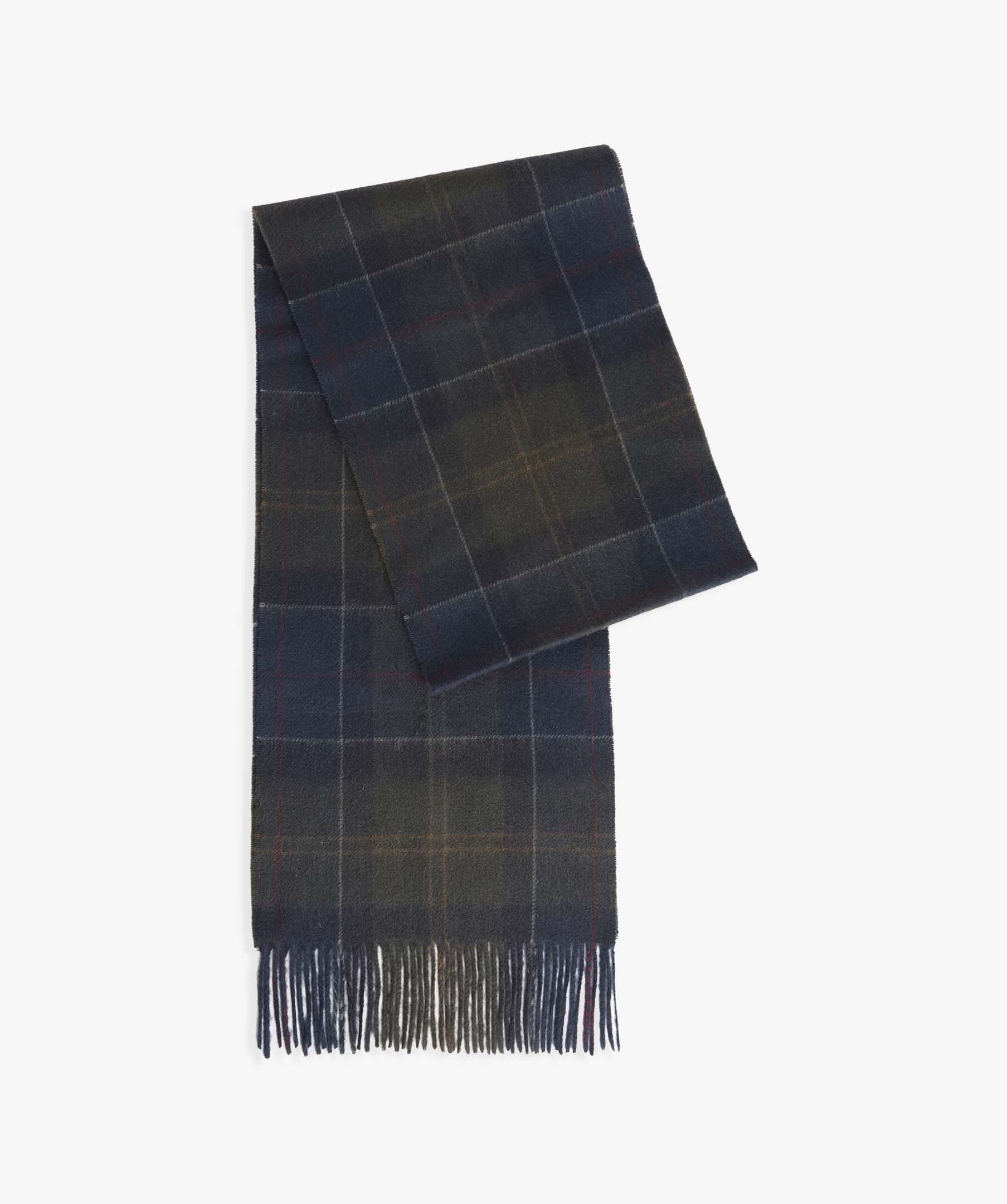 Tartan cash mix scarf