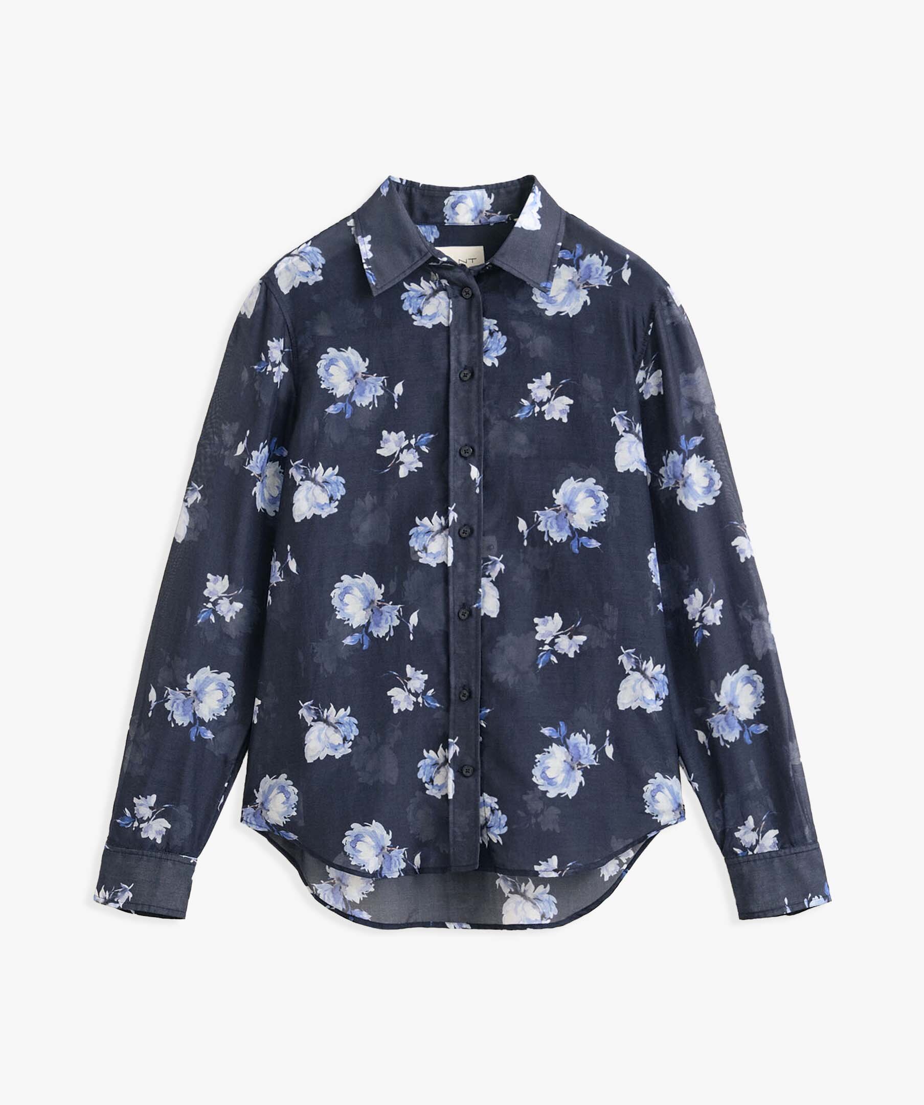 Reg Floral Print Silk Shi