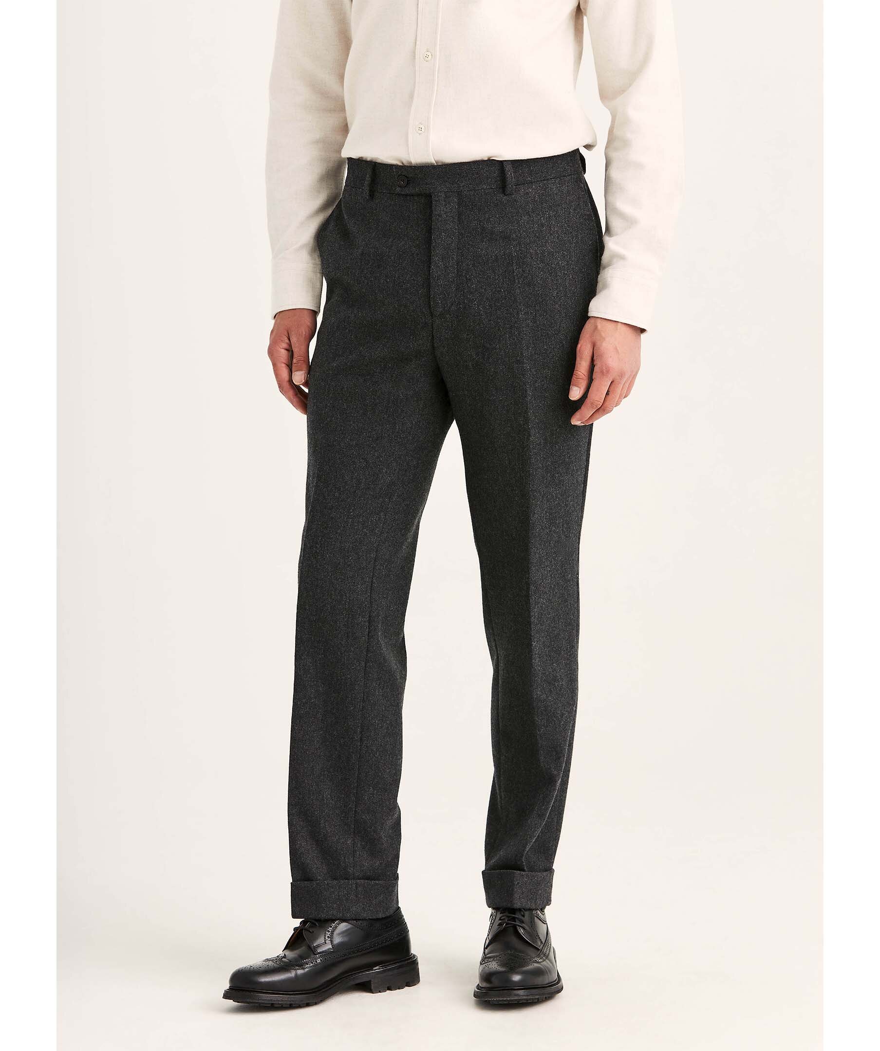 Flannel suit trousers