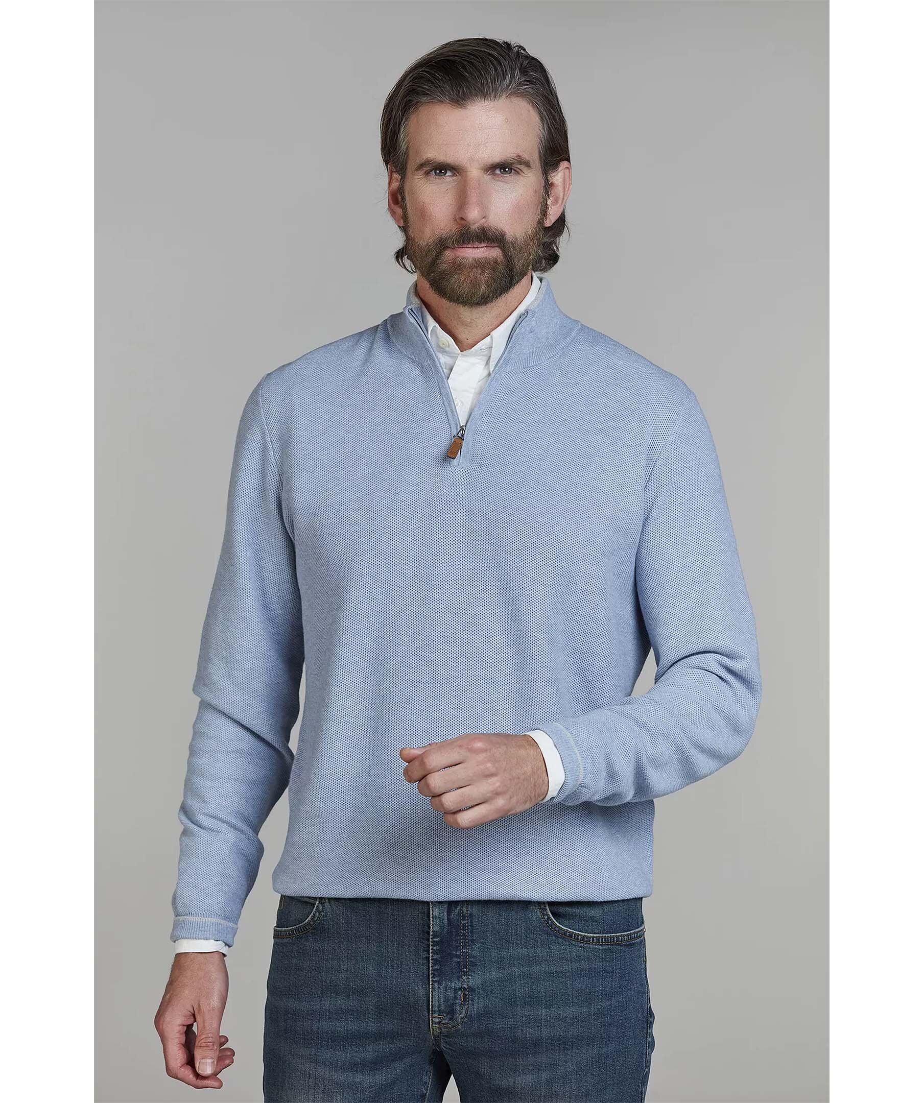 Half Zip Structure Knit