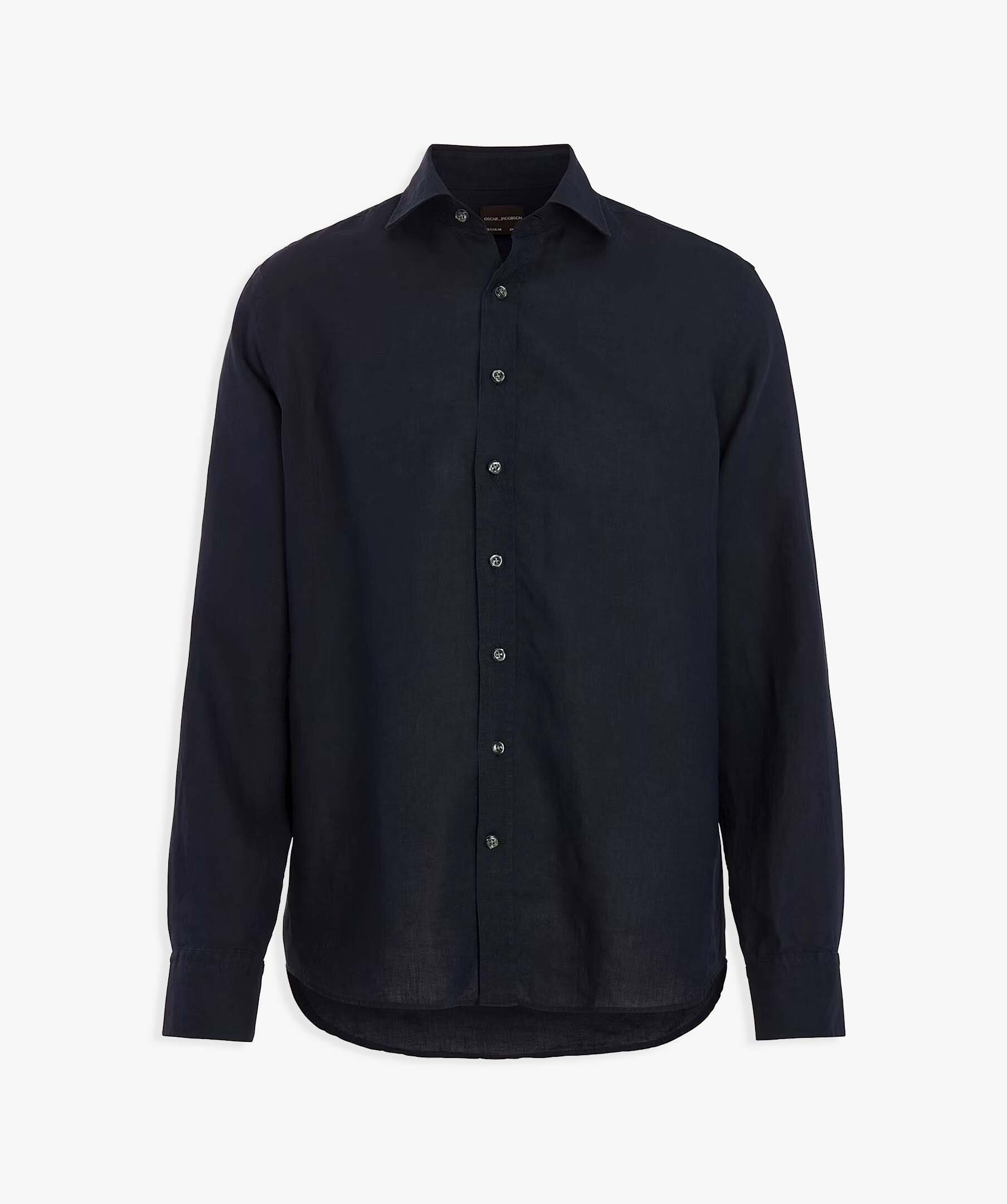 Reg Fit Cut Away Linen Shirt