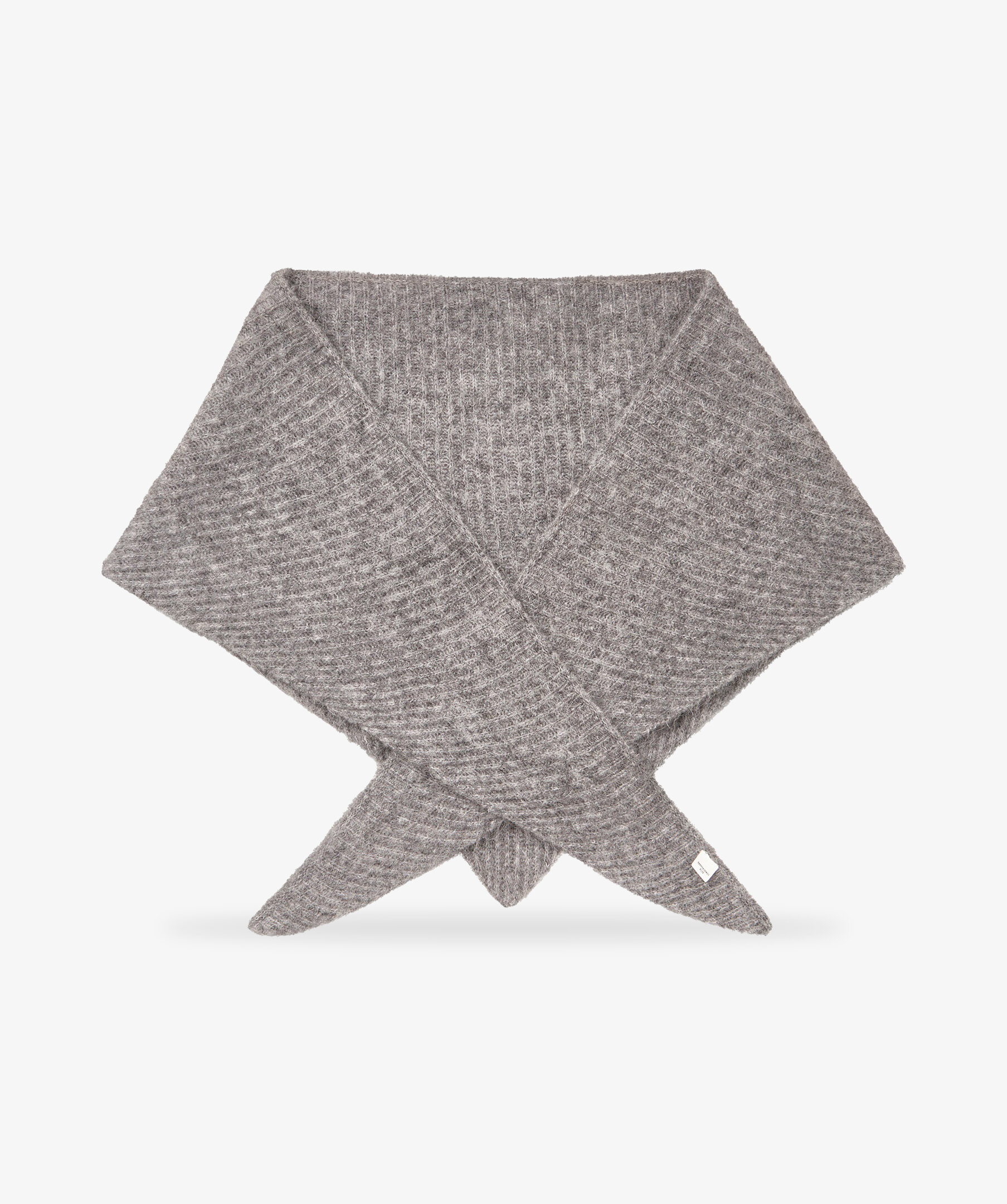 Alpaca-wool Triangle Scarf