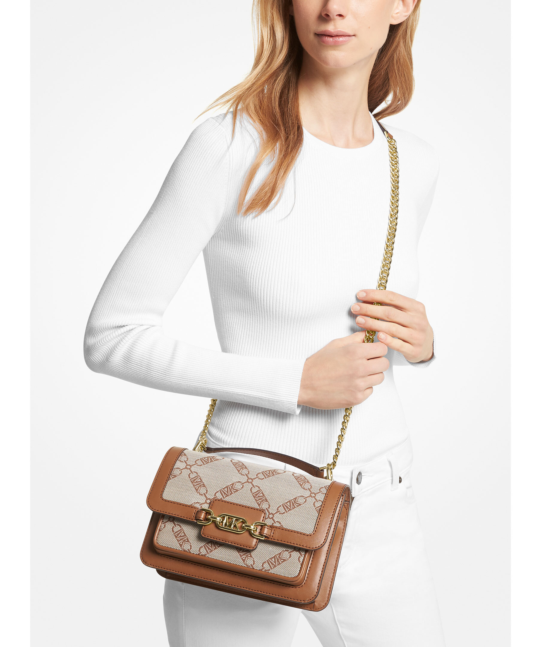 Heather LG Logo Shldr Bag 4