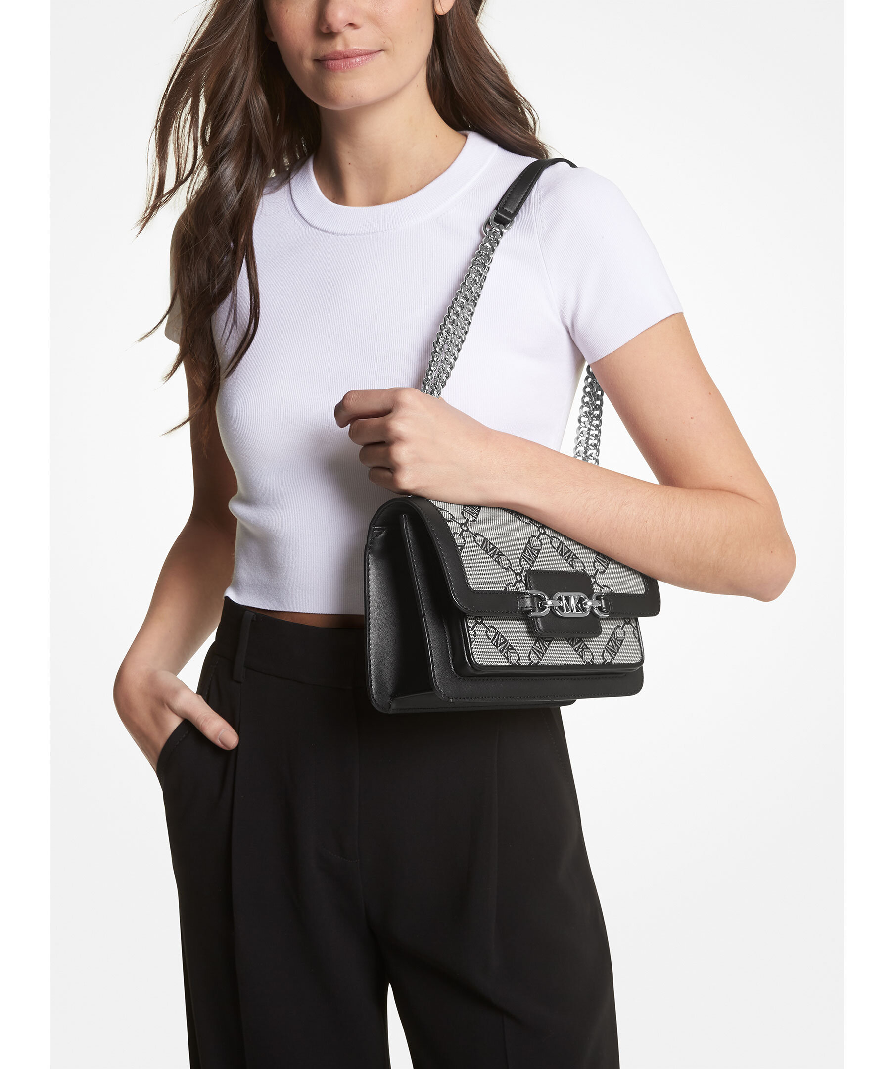 Heather LG Logo Shldr Bag 4