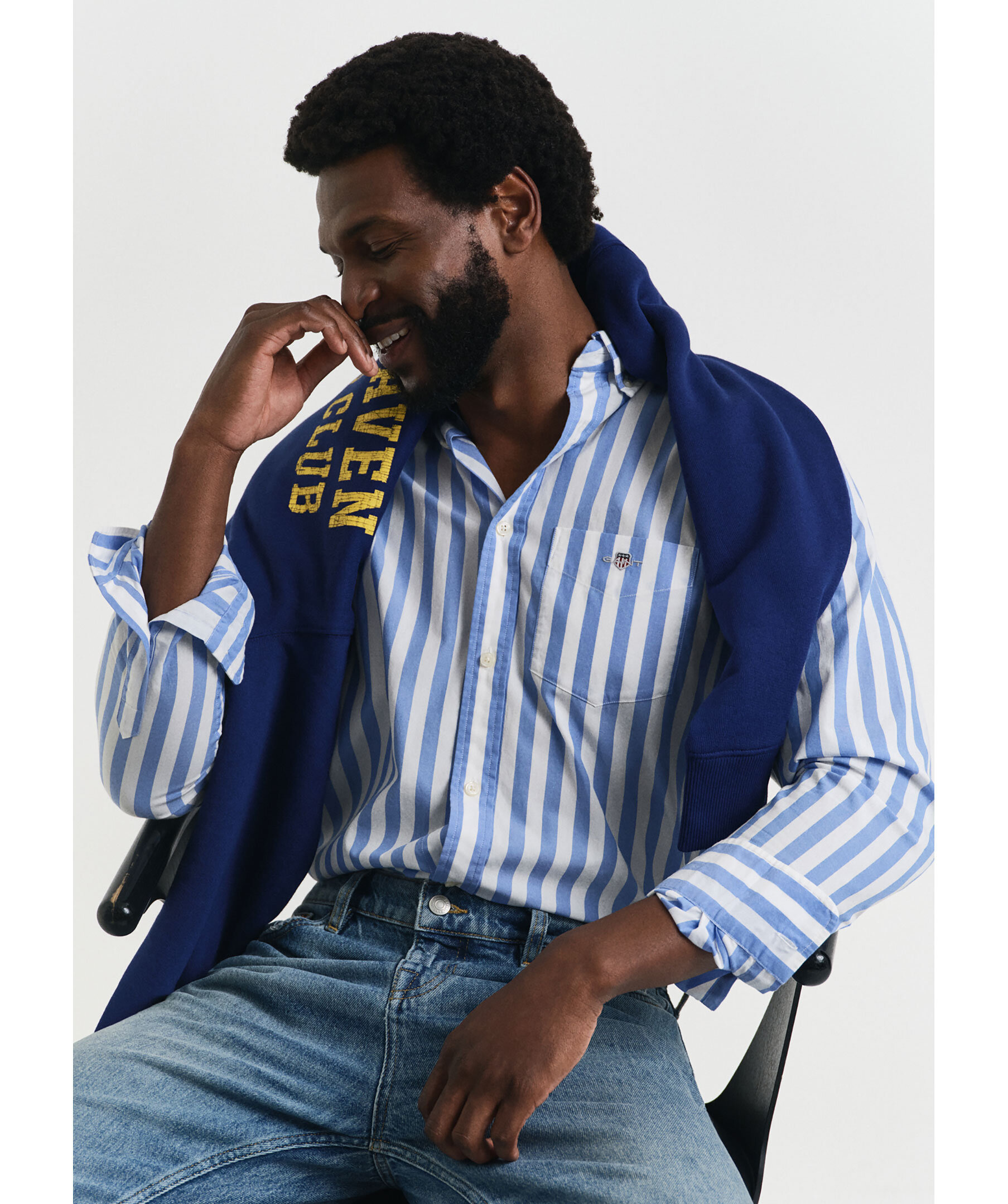 Classic poplin strp shirt