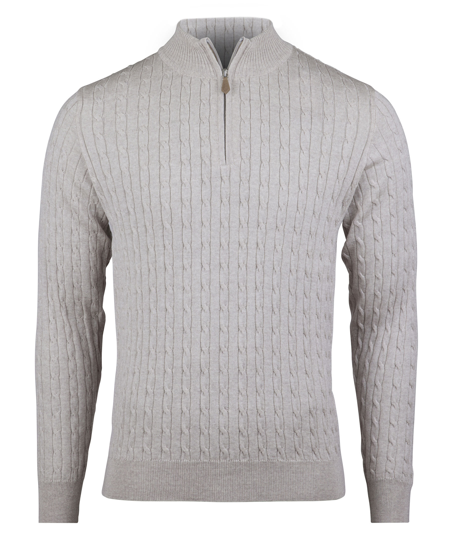 Merino cable half zip 5
