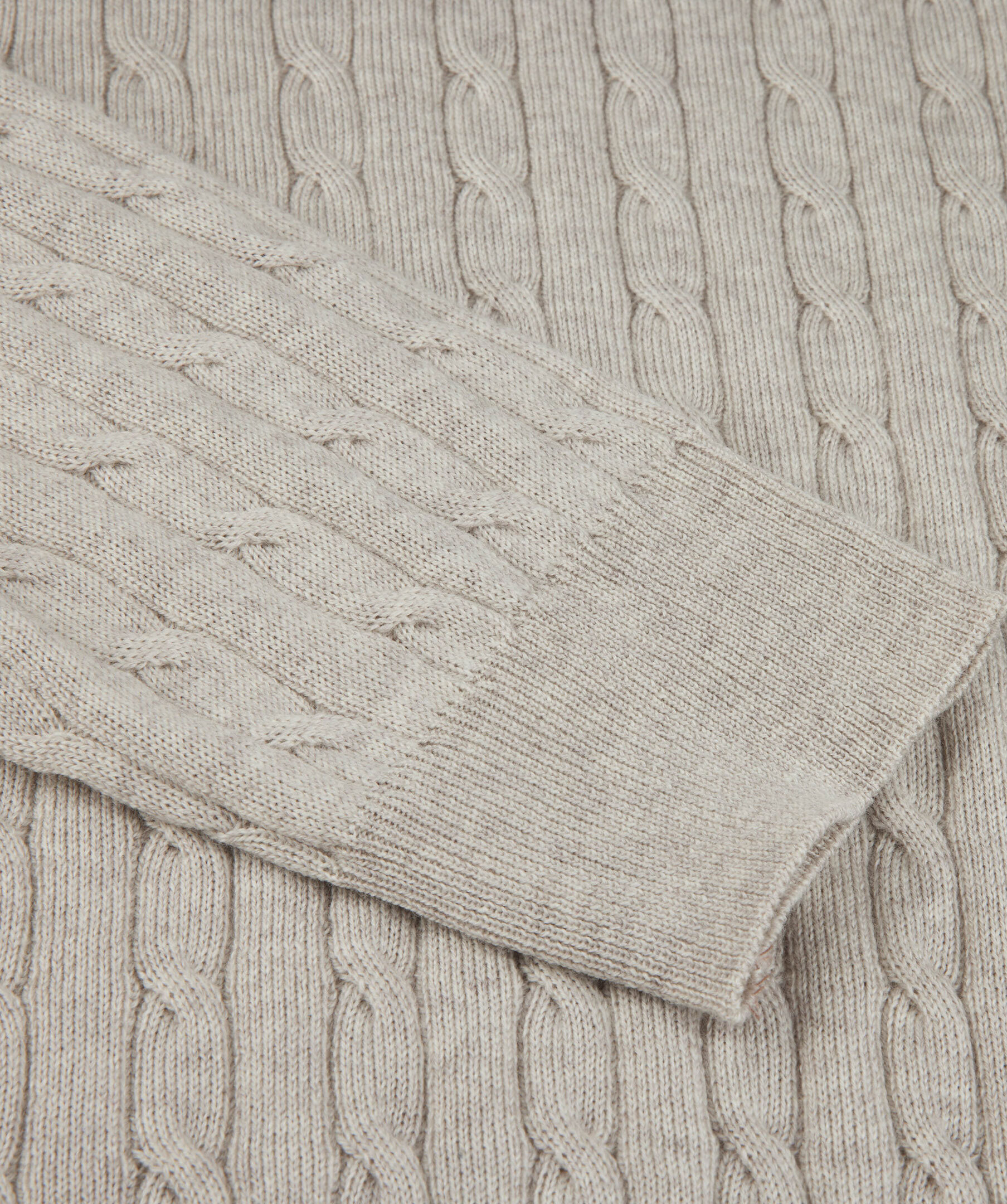 Merino cable half zip 8
