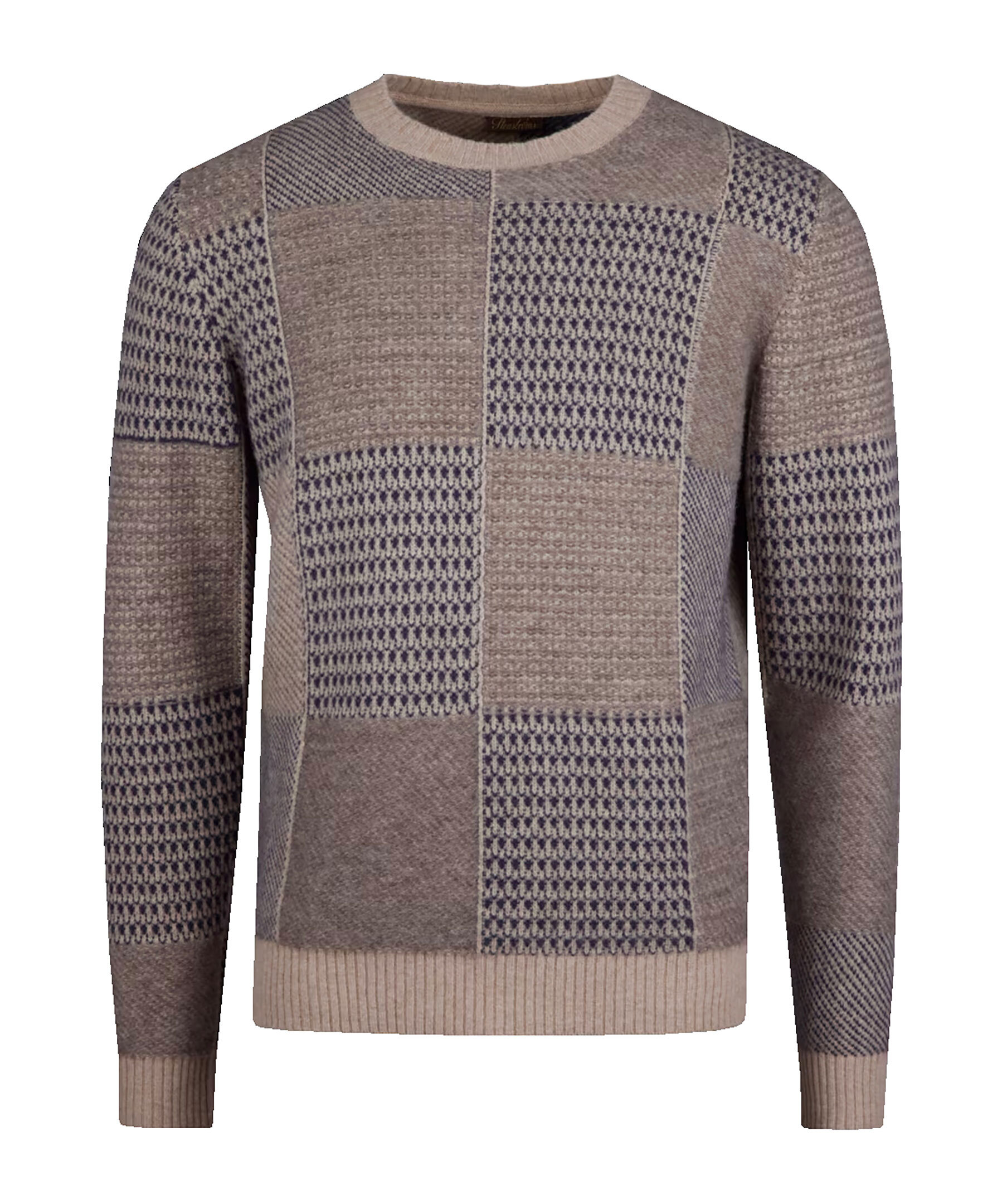 Patchwork Yak/Merino Crew 1