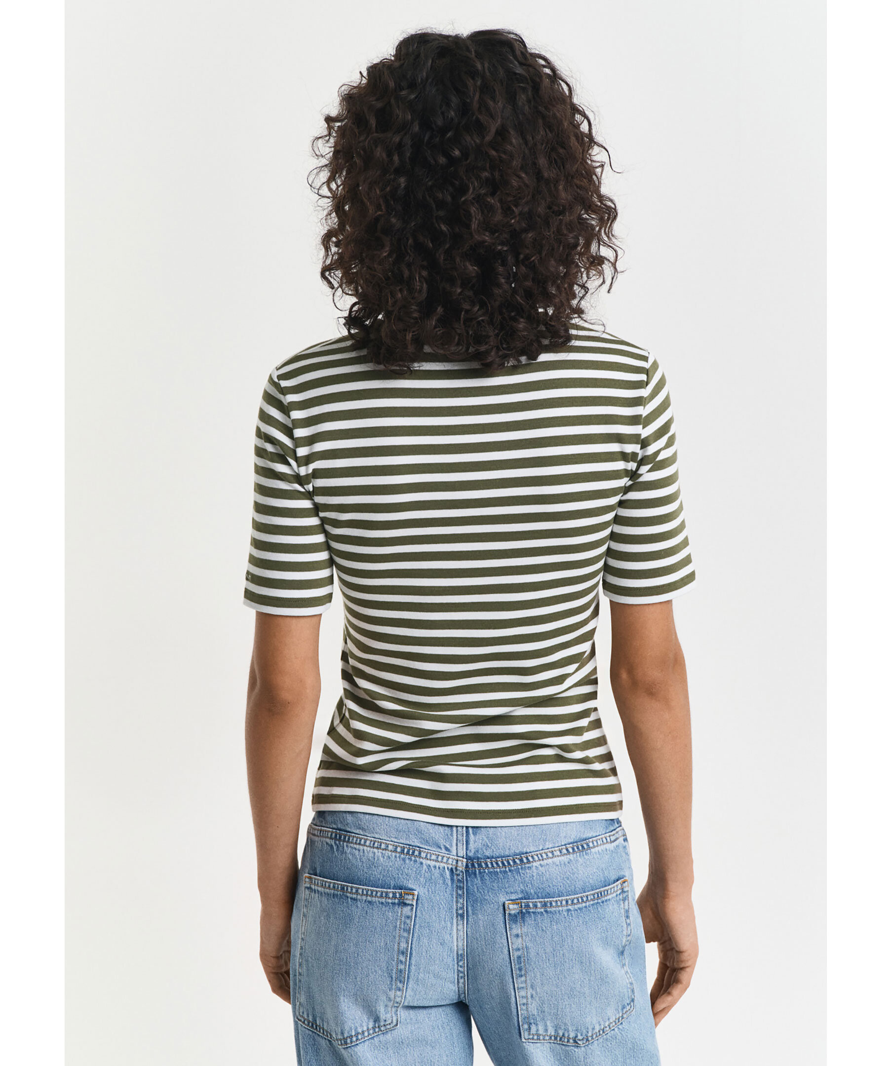 Slim Stripe Rib Tee 2