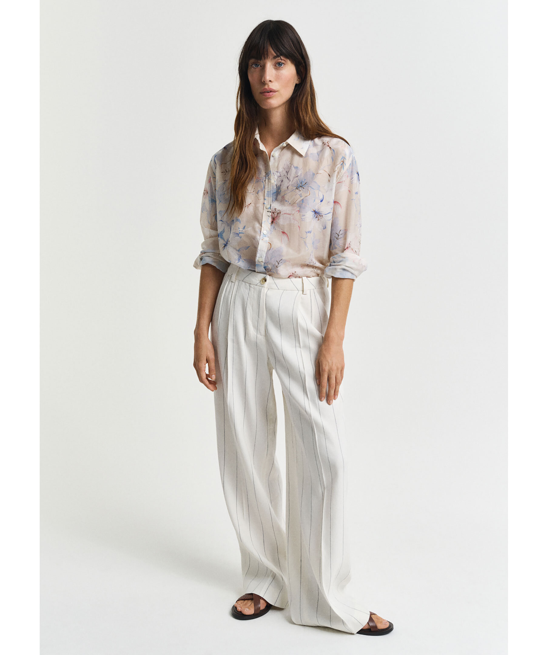 Floral print silk shirt 4
