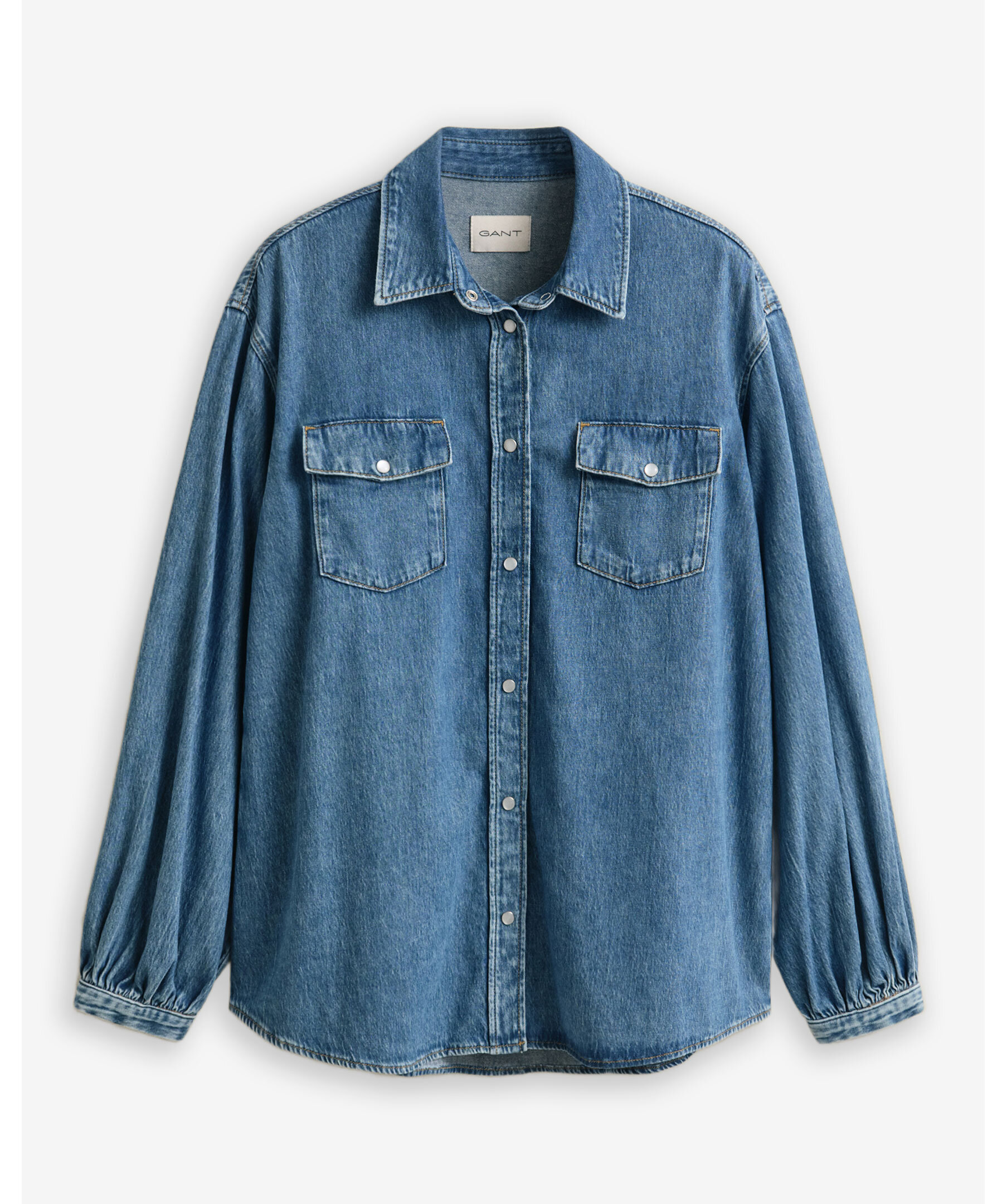 Denim Volume Sleeve Shirt