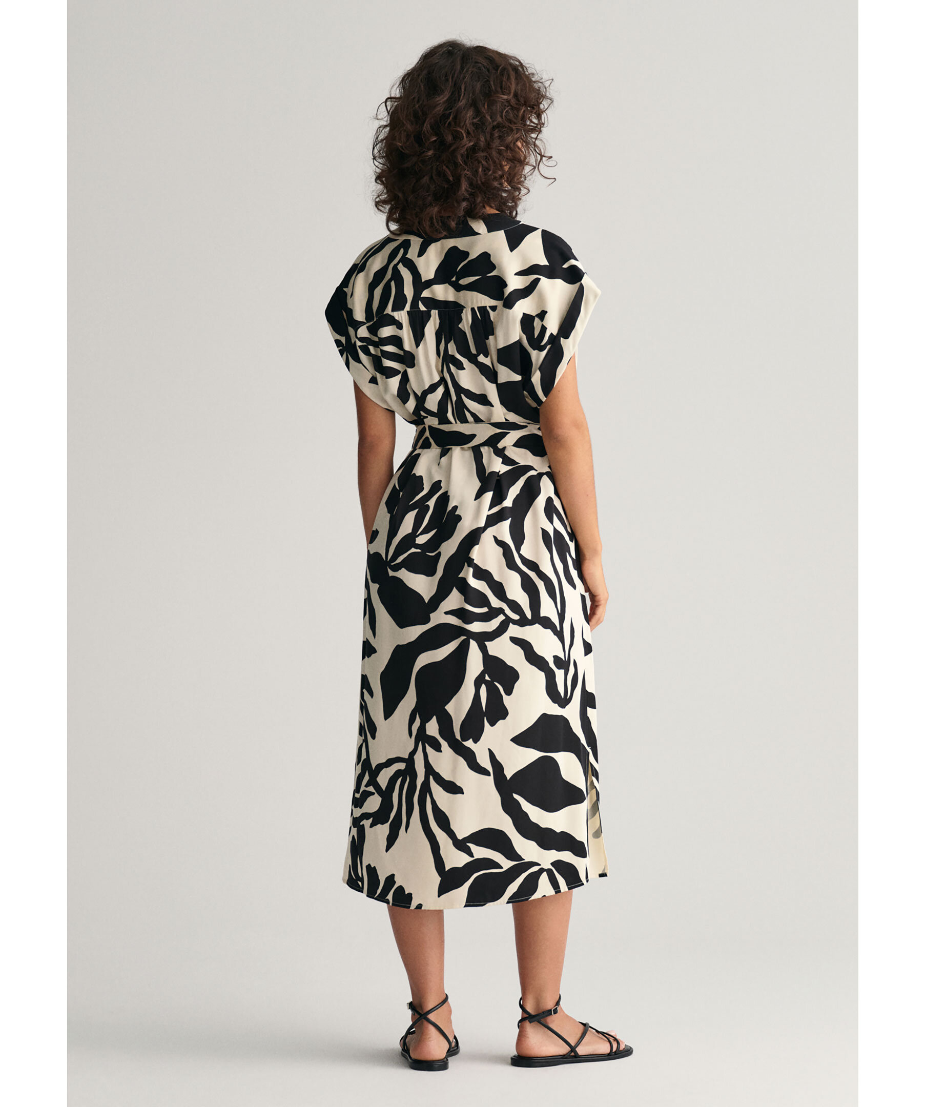 Palm Print SS Dress 2
