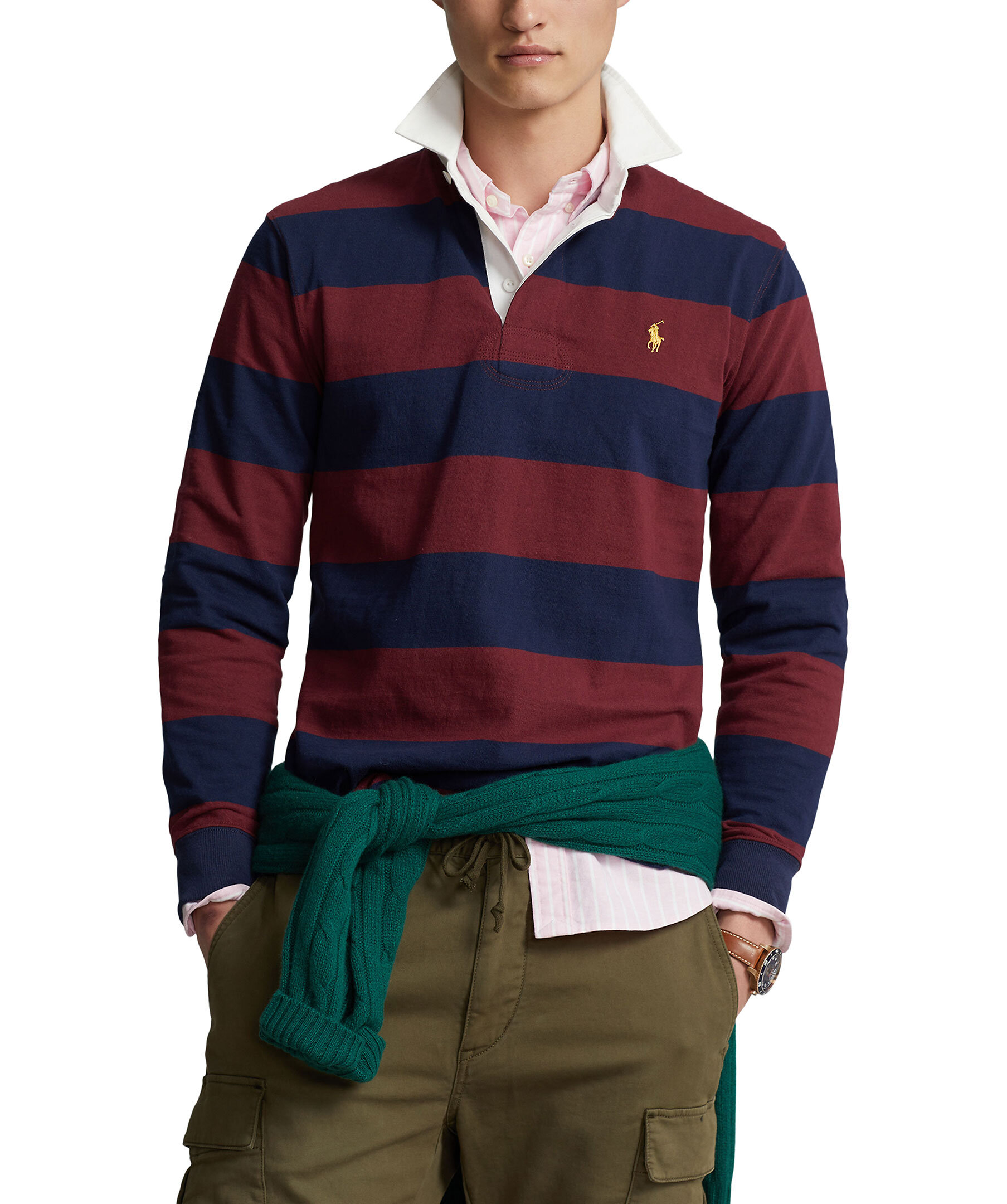 Tシャツ・カットソー Ralph Lauren FW24 Long-sleeved rugby jersey (710717116 048) eyJidWNrZXQiOiJic3RuLWltYWdlLX