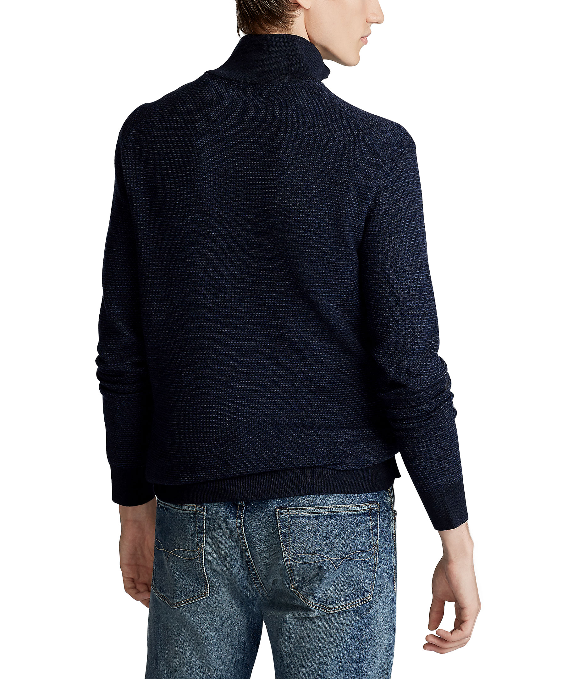 ralph lauren merino half zip