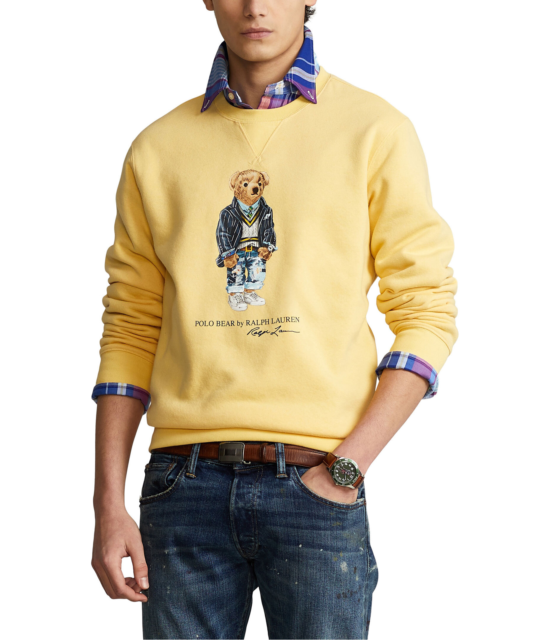 polo bear grey sweater