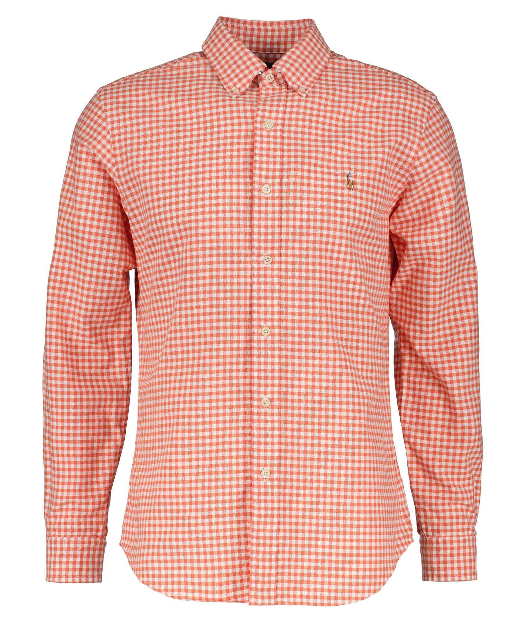 Polo Ralph Lauren Button Down Custom Fit Cotton Shirt |  Green-710805564047-Brown-055 -kular fashion
