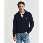 Cotton pique half zip