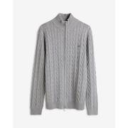Cotton Cable Zip Cardigan