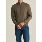 Merino zip cardigan