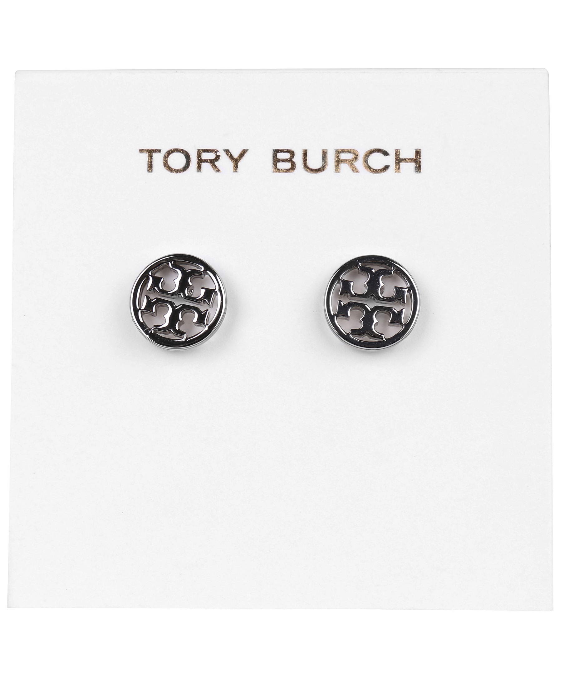 tory burch silver stud earrings