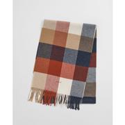 Wool multi checked scarf