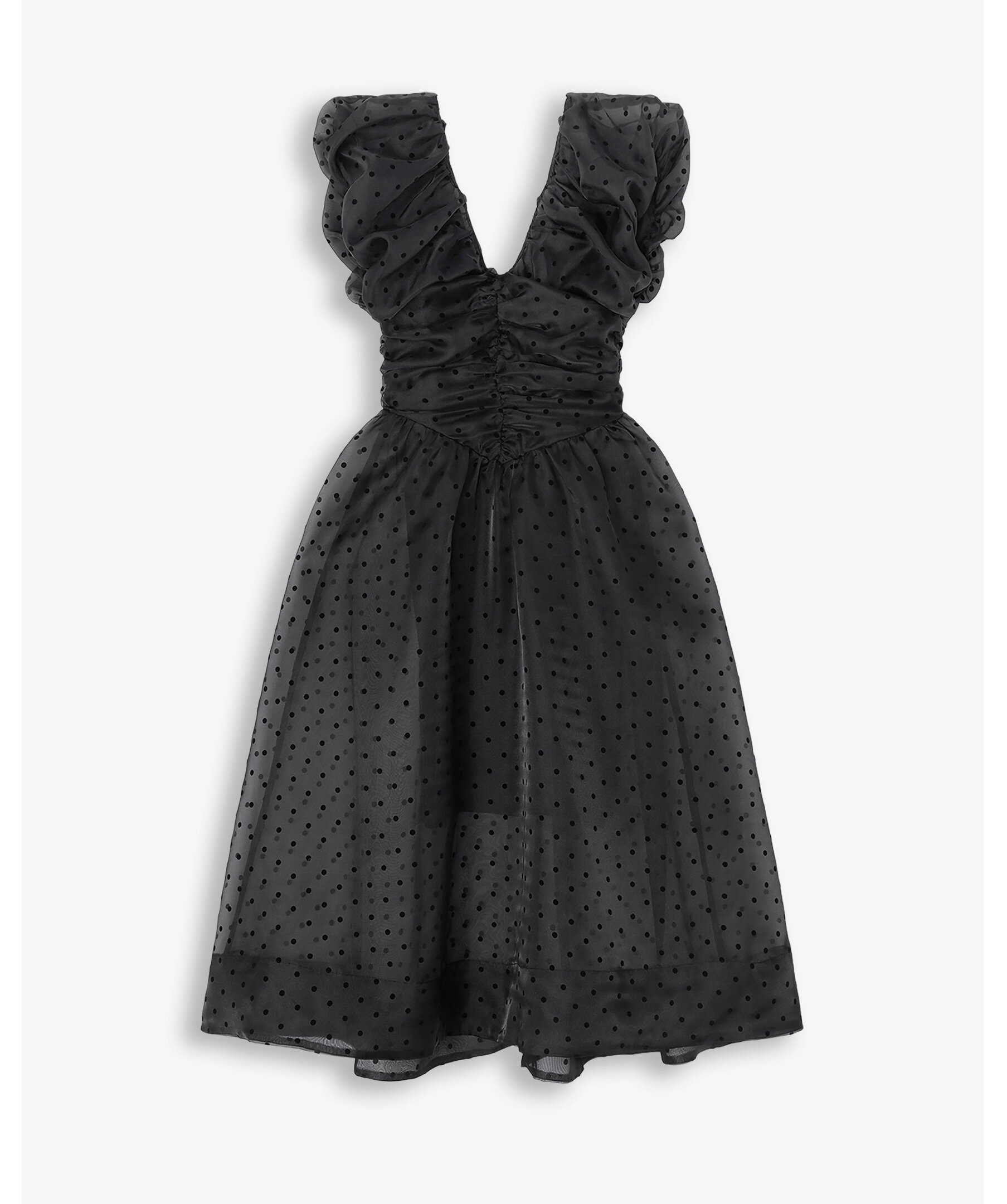 Flocked Organza Dress
