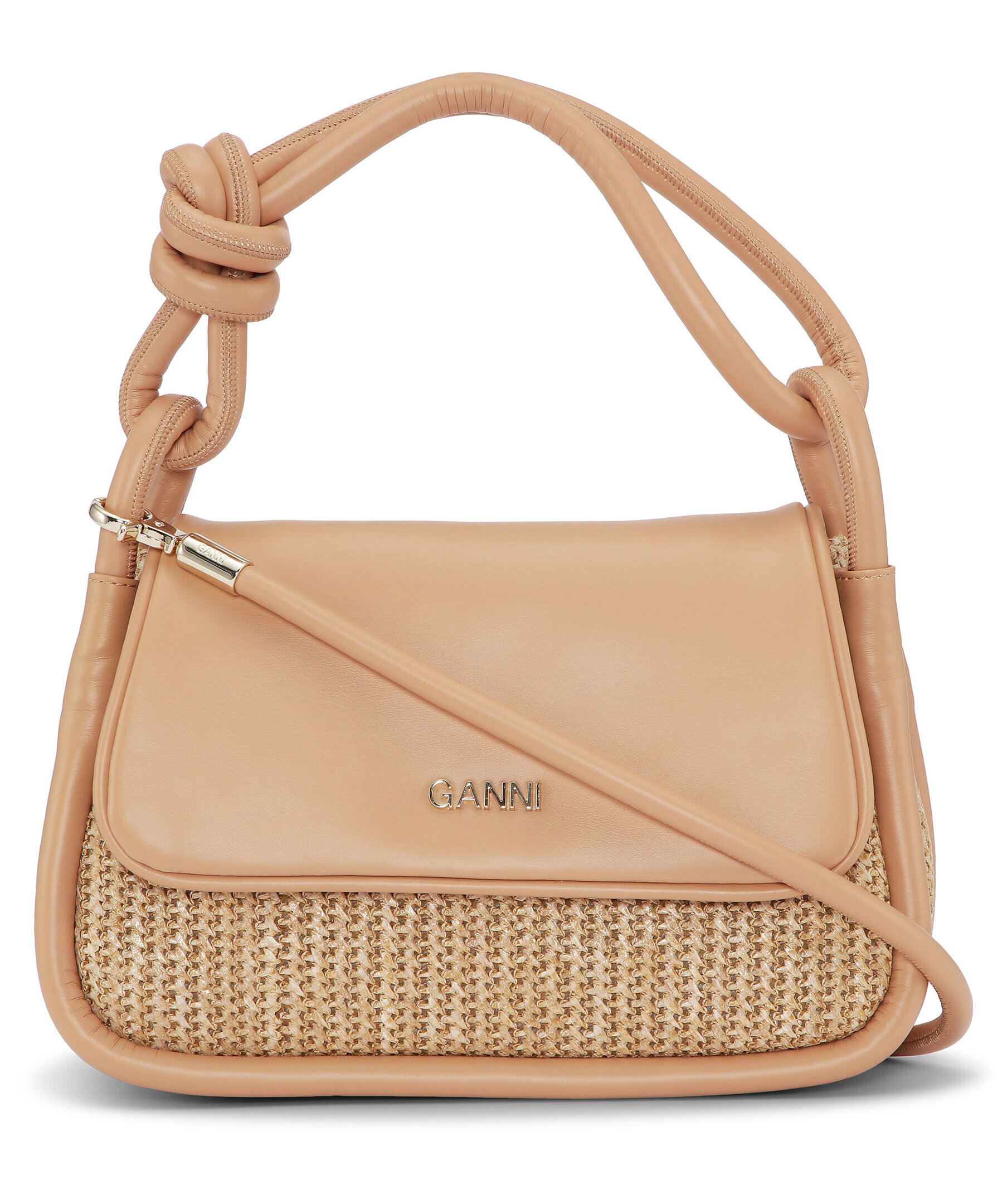 Knot Flap Raffia Bag 1